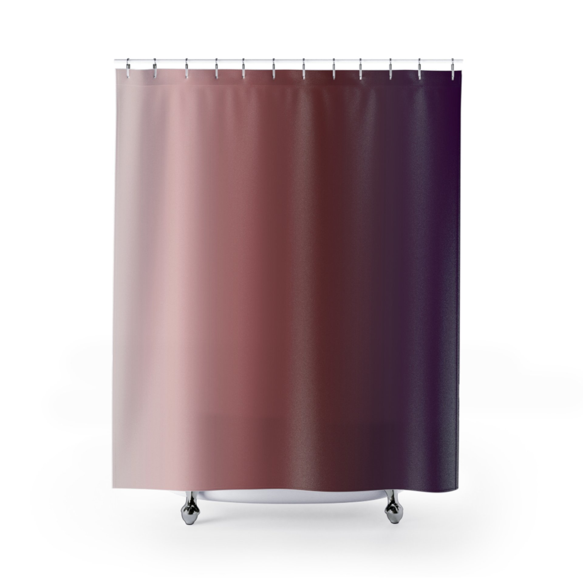 Purple Ombré Stripes Shower Curtain