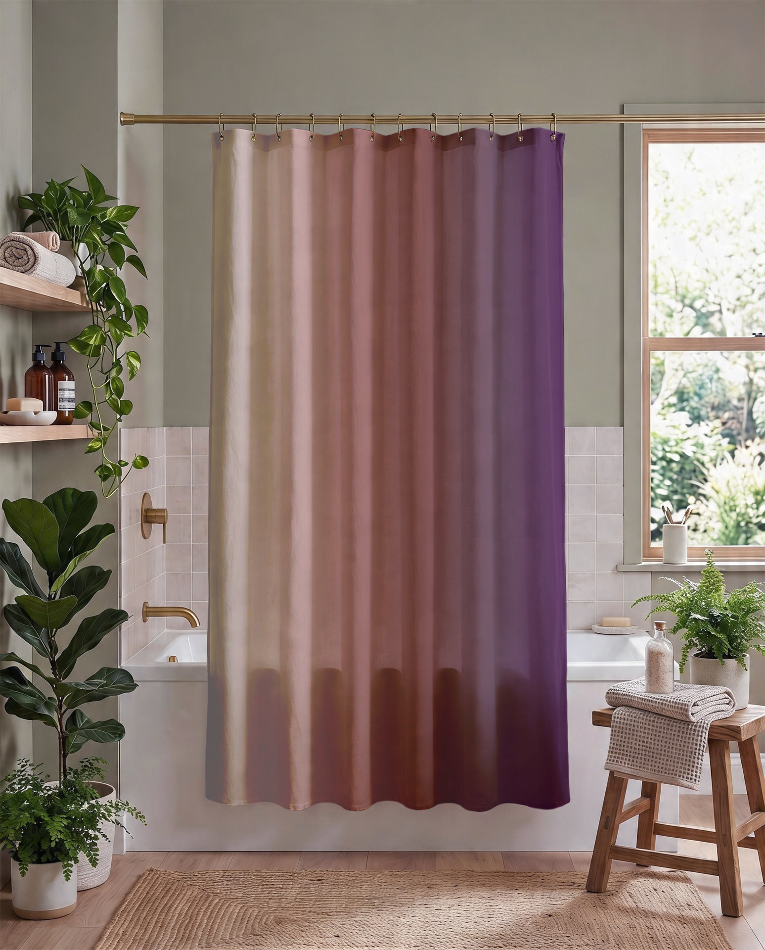 Purple Ombré Shower Curtain