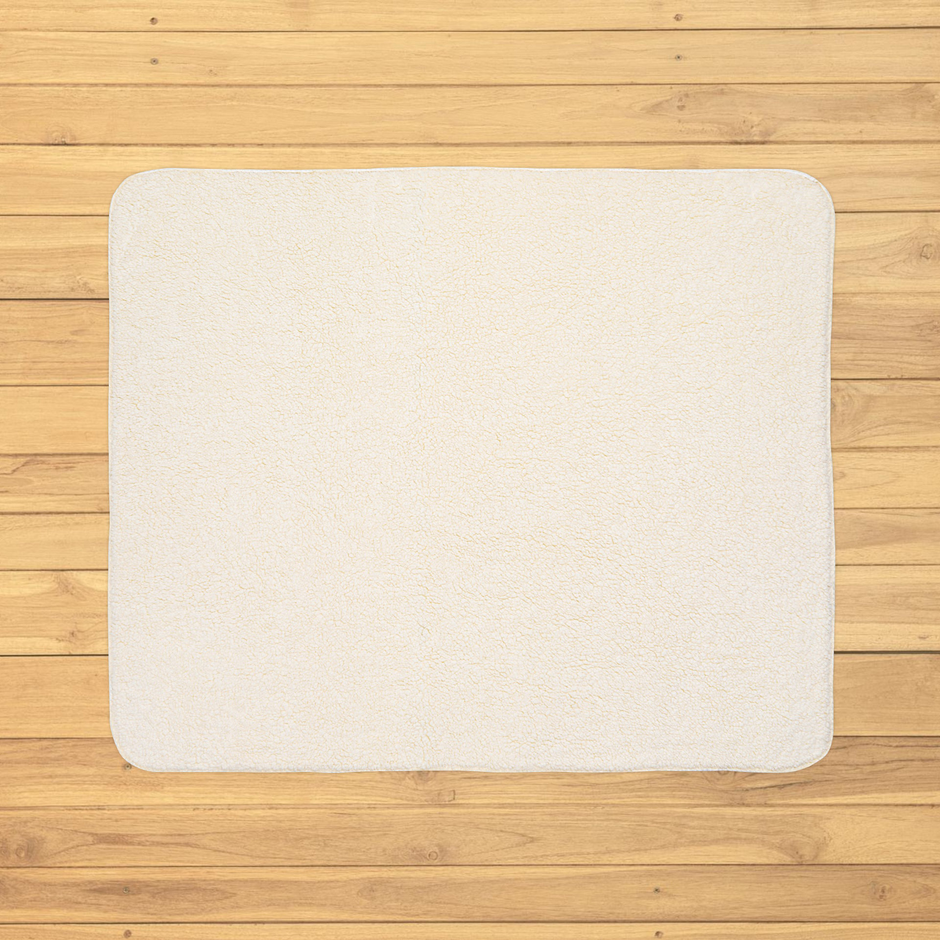 Flat lay blanket showing sherpa fleece