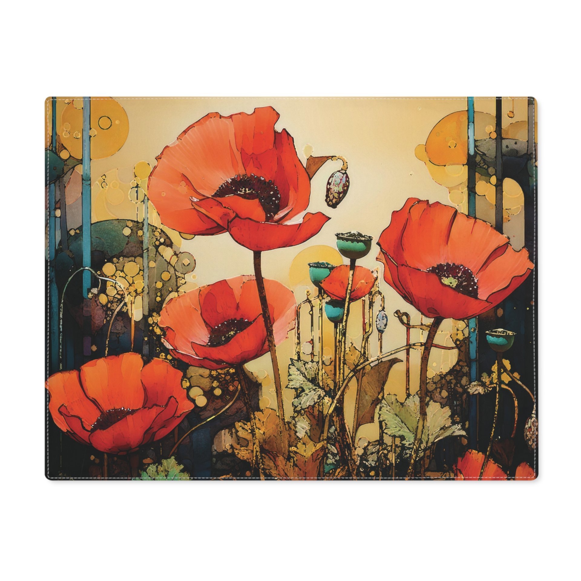 Art Nouveau Poppies placemat