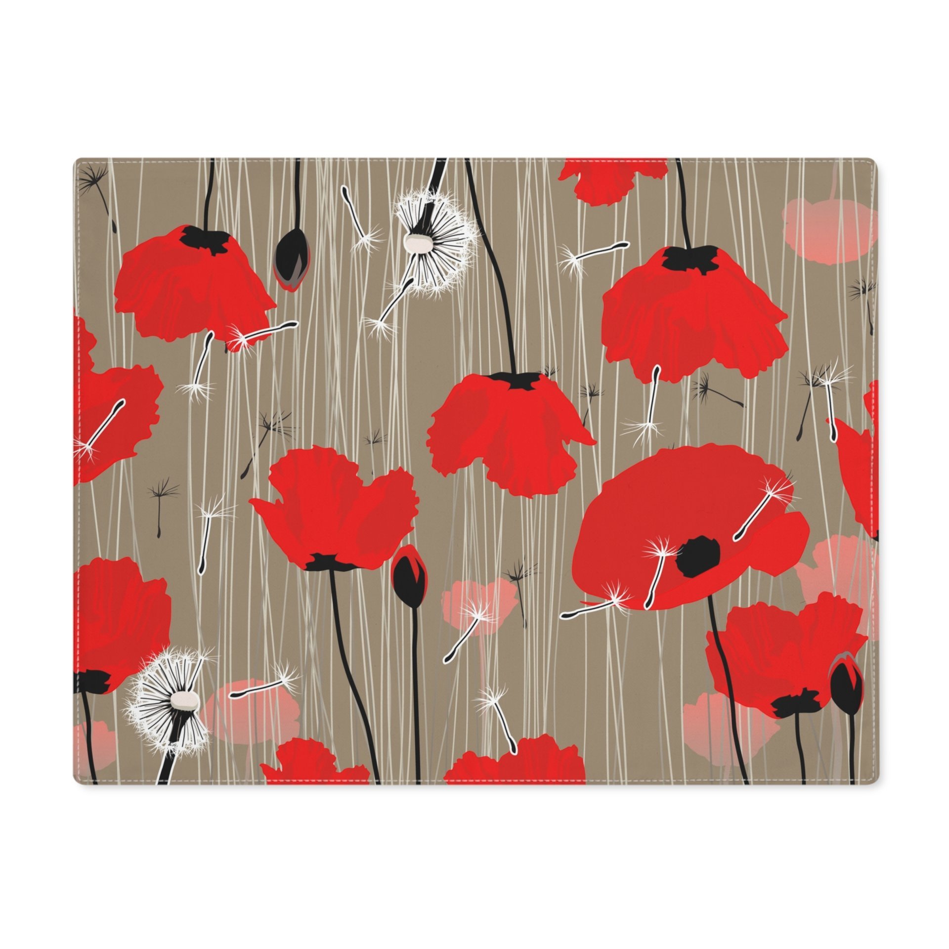 Bold red poppies placemat