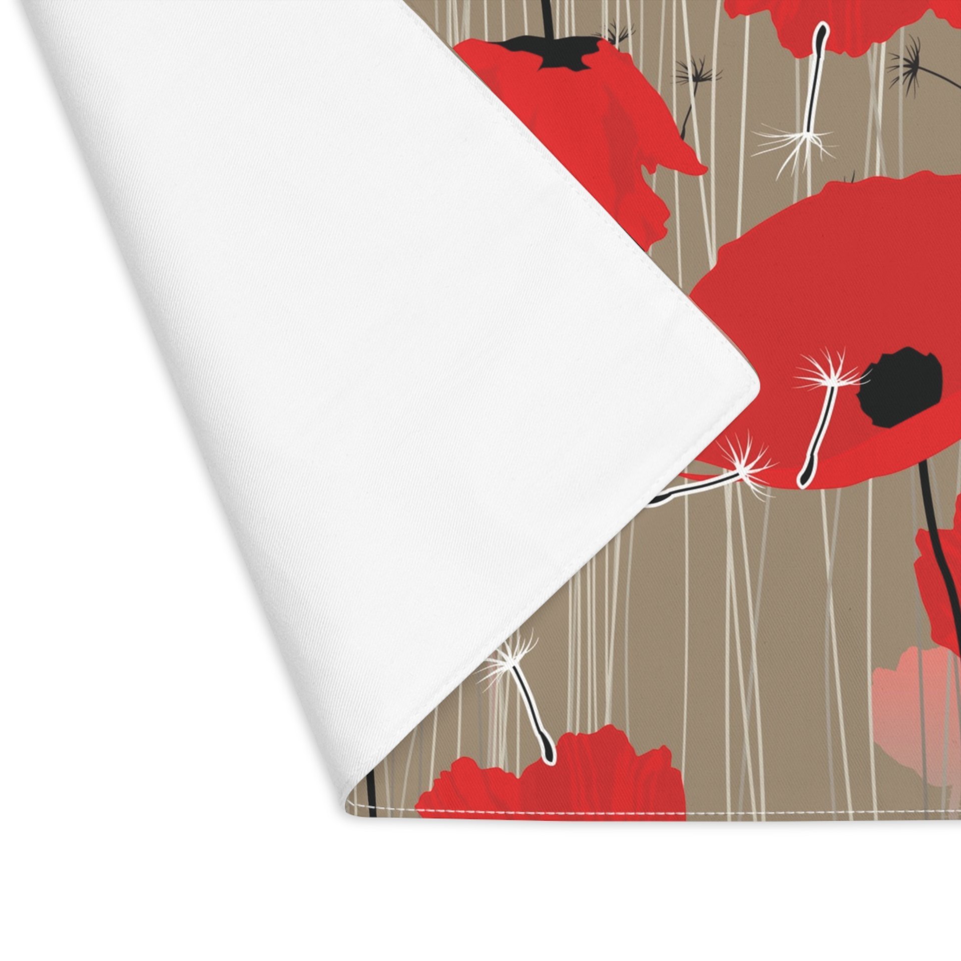 Red Poppy Placemat back
