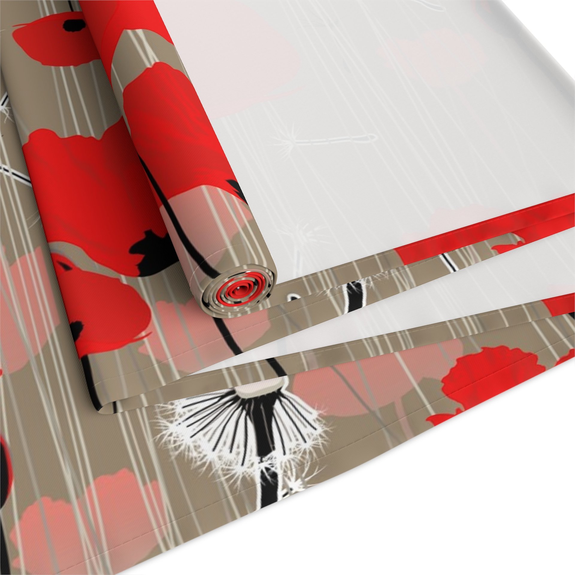 Red Poppy Table Runner back