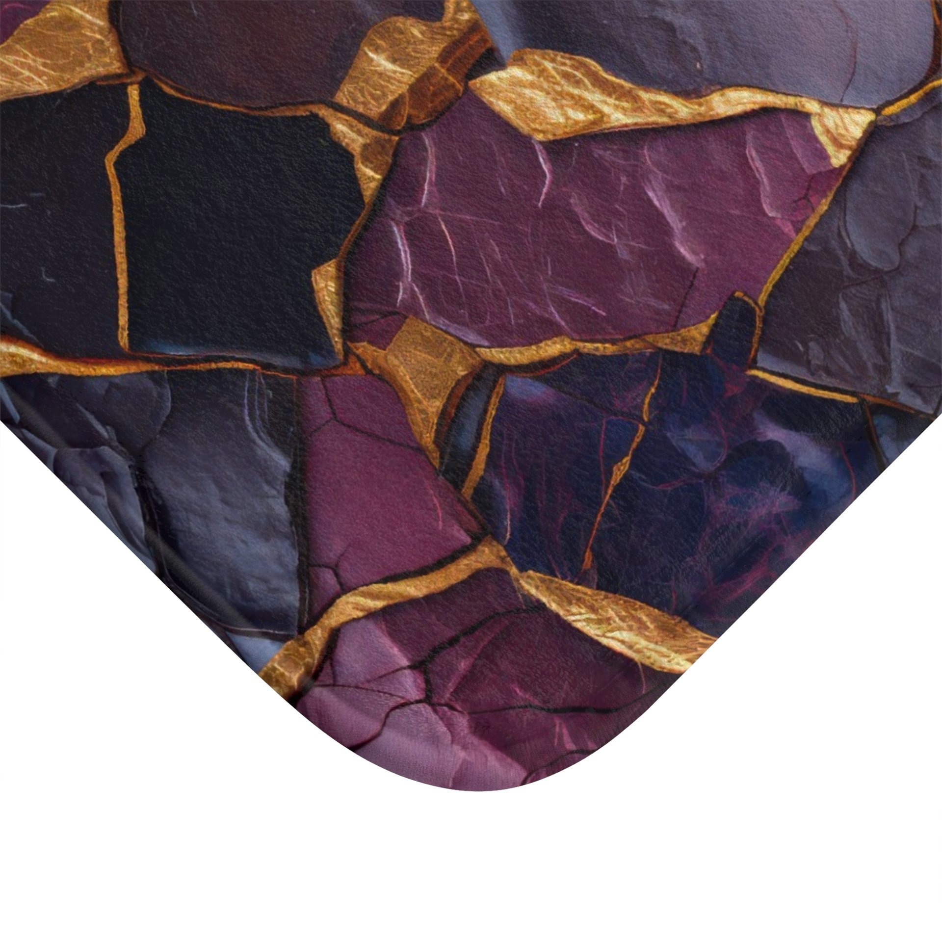Purple and Gold Kintsugi Shower Curtain