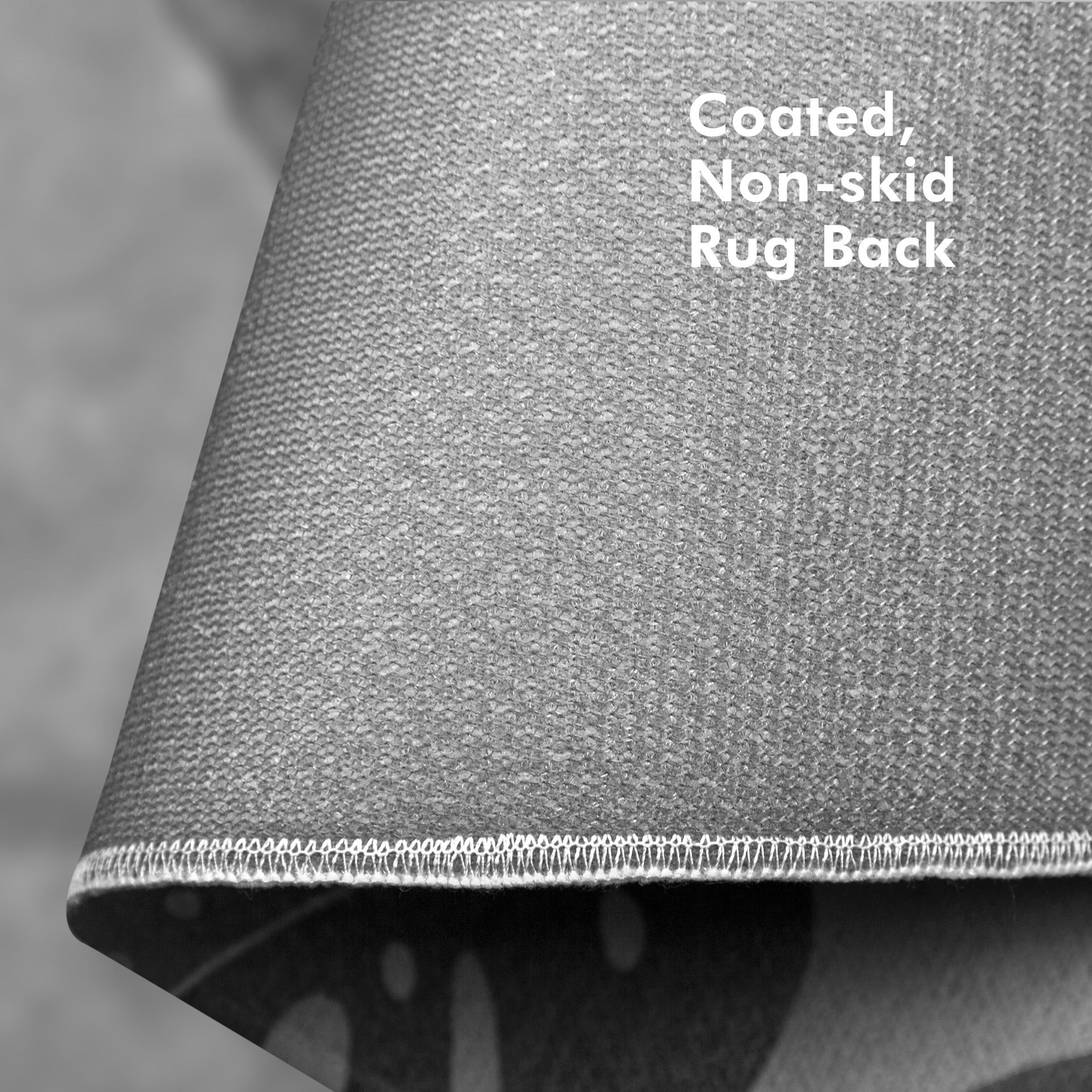 Coated back of a rug