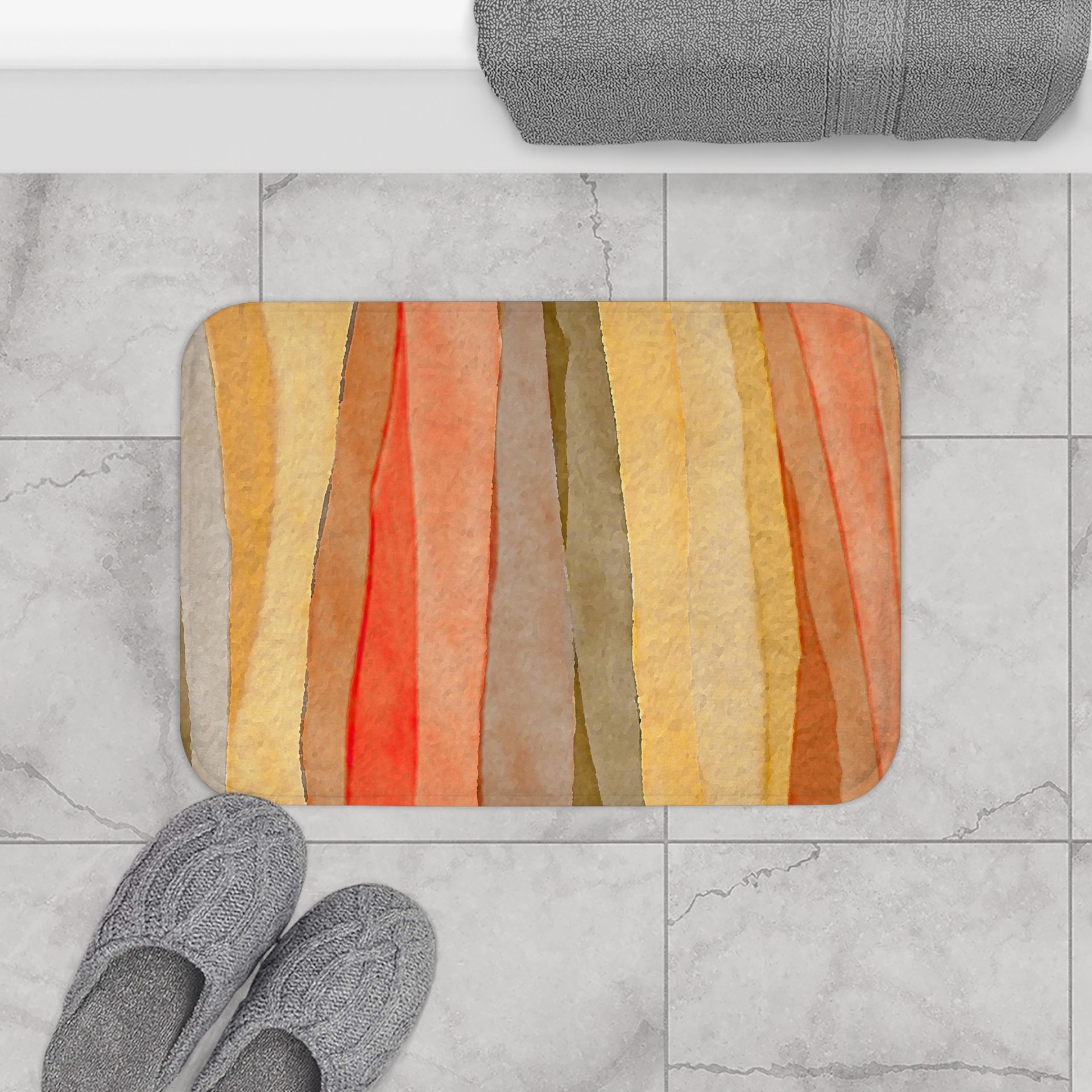 Tropical Sand Striped Shower Curtain