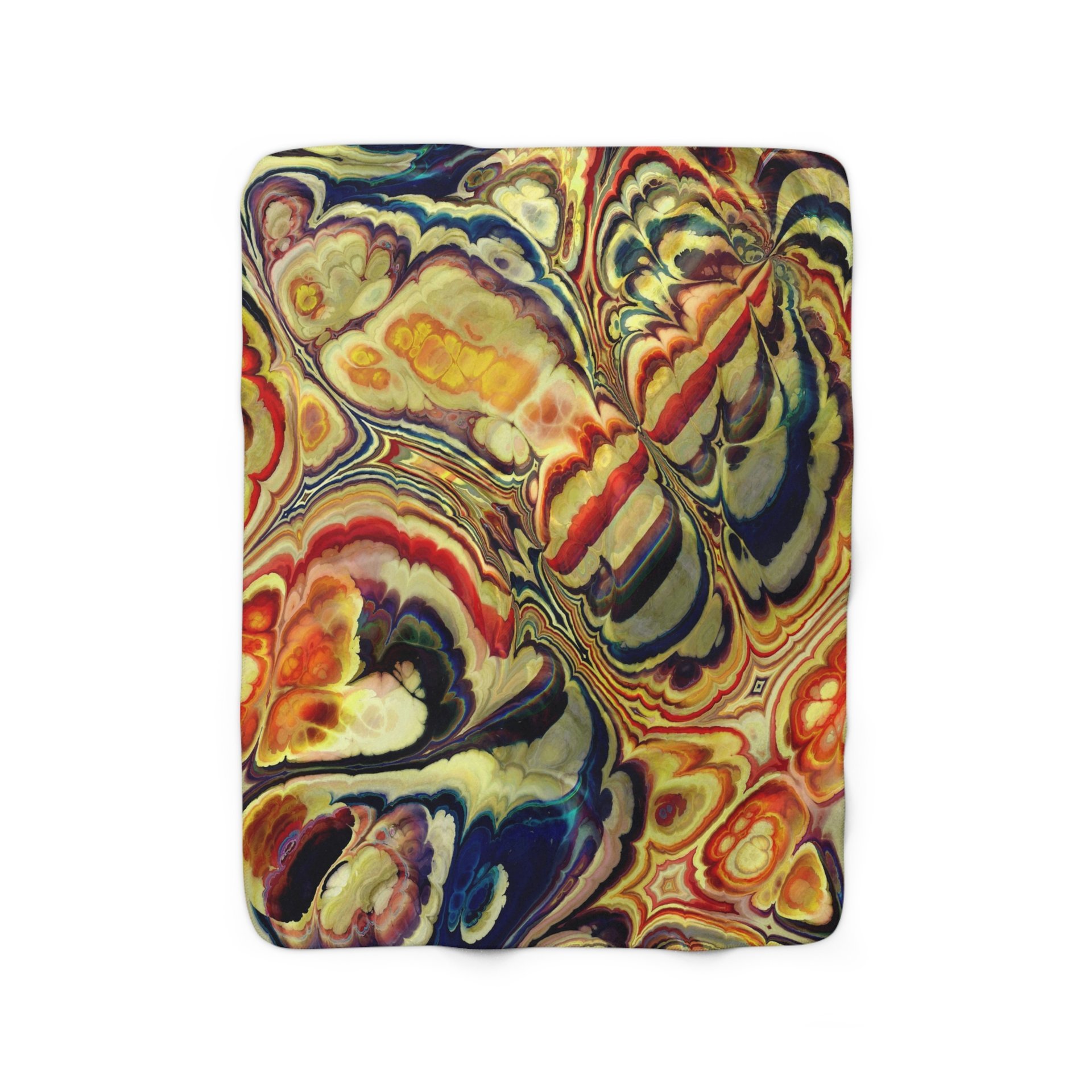 Baroque Style Abstract Art Fleece Blanket