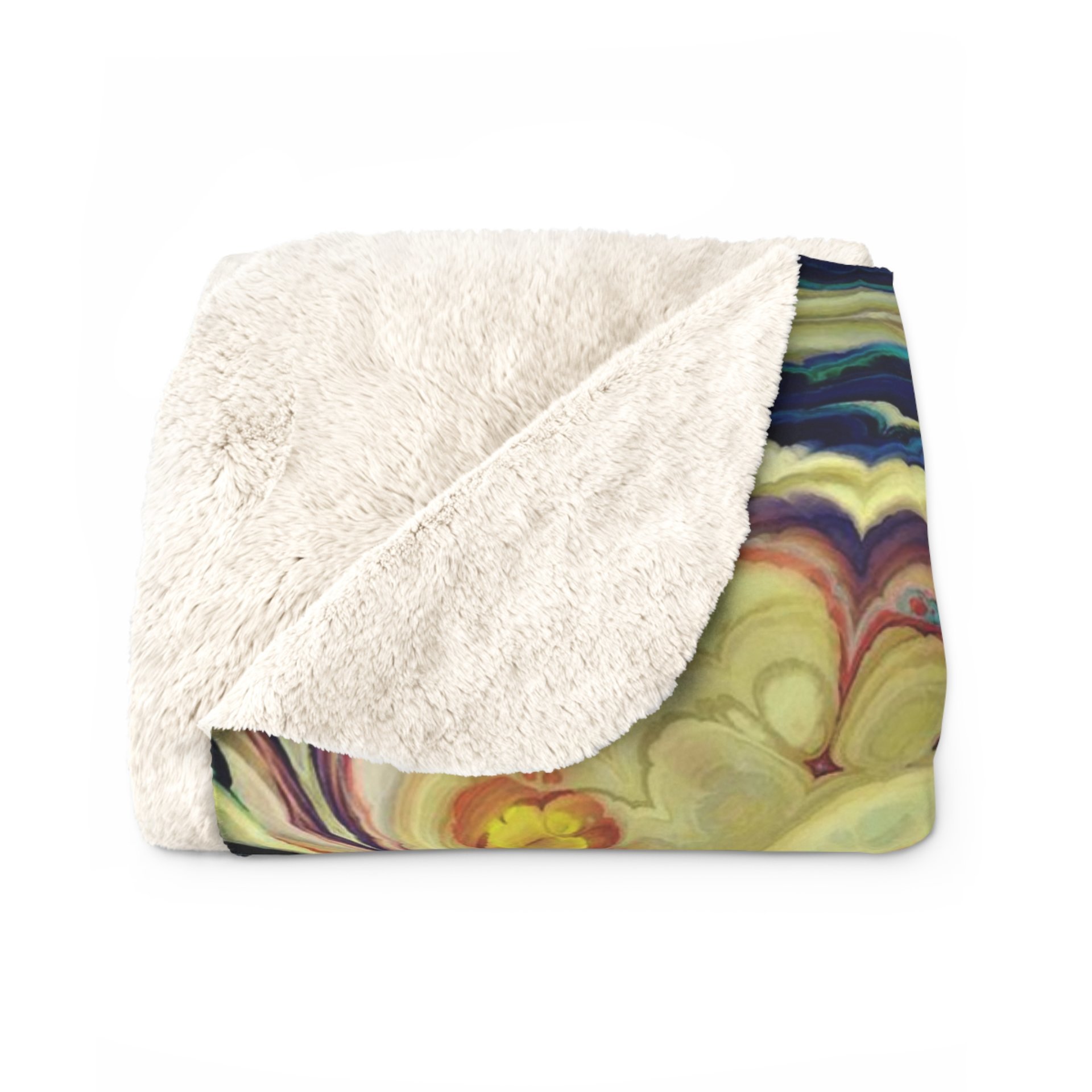 Baroque Style Abstract Art Fleece Blanket
