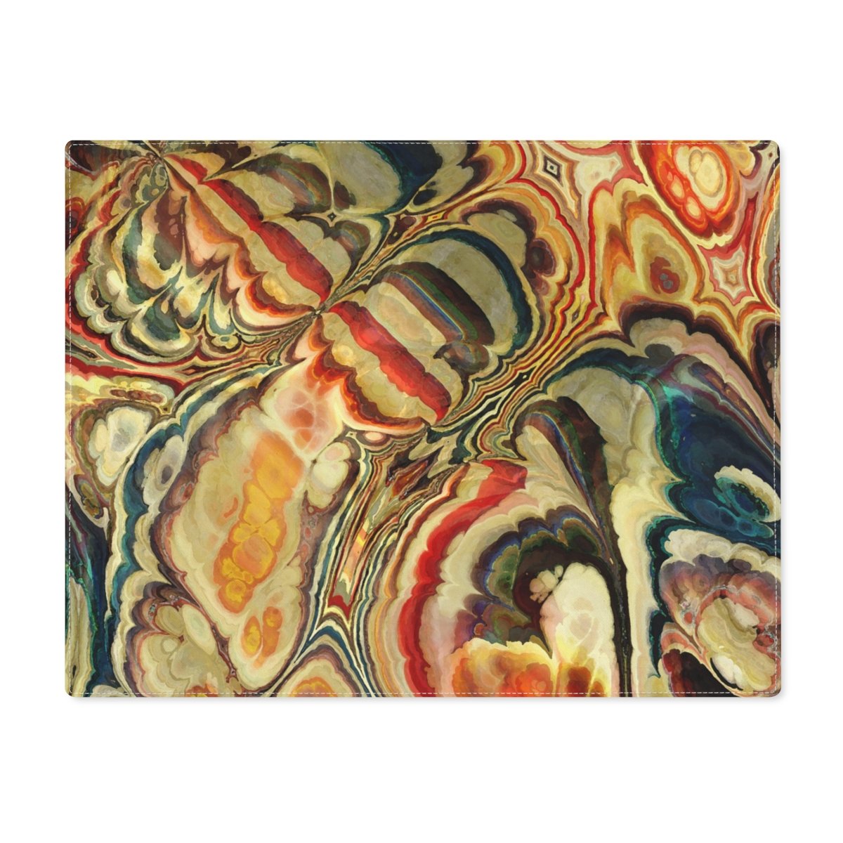 Retro European style paint pour placemat.