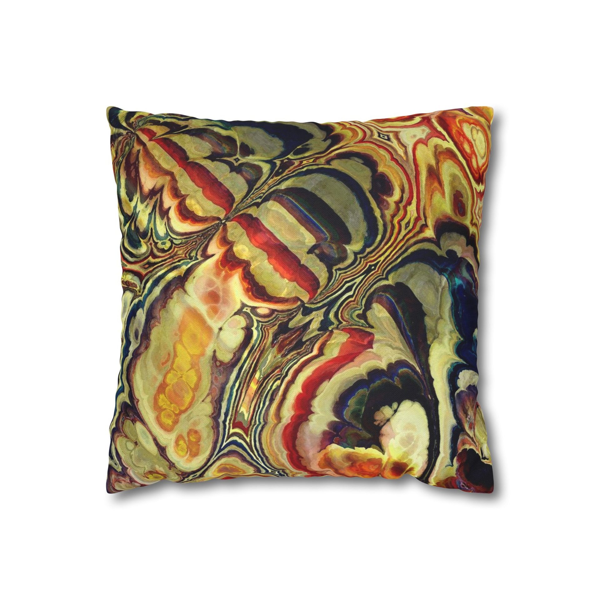 Baroque Style Abstract Art Pillow