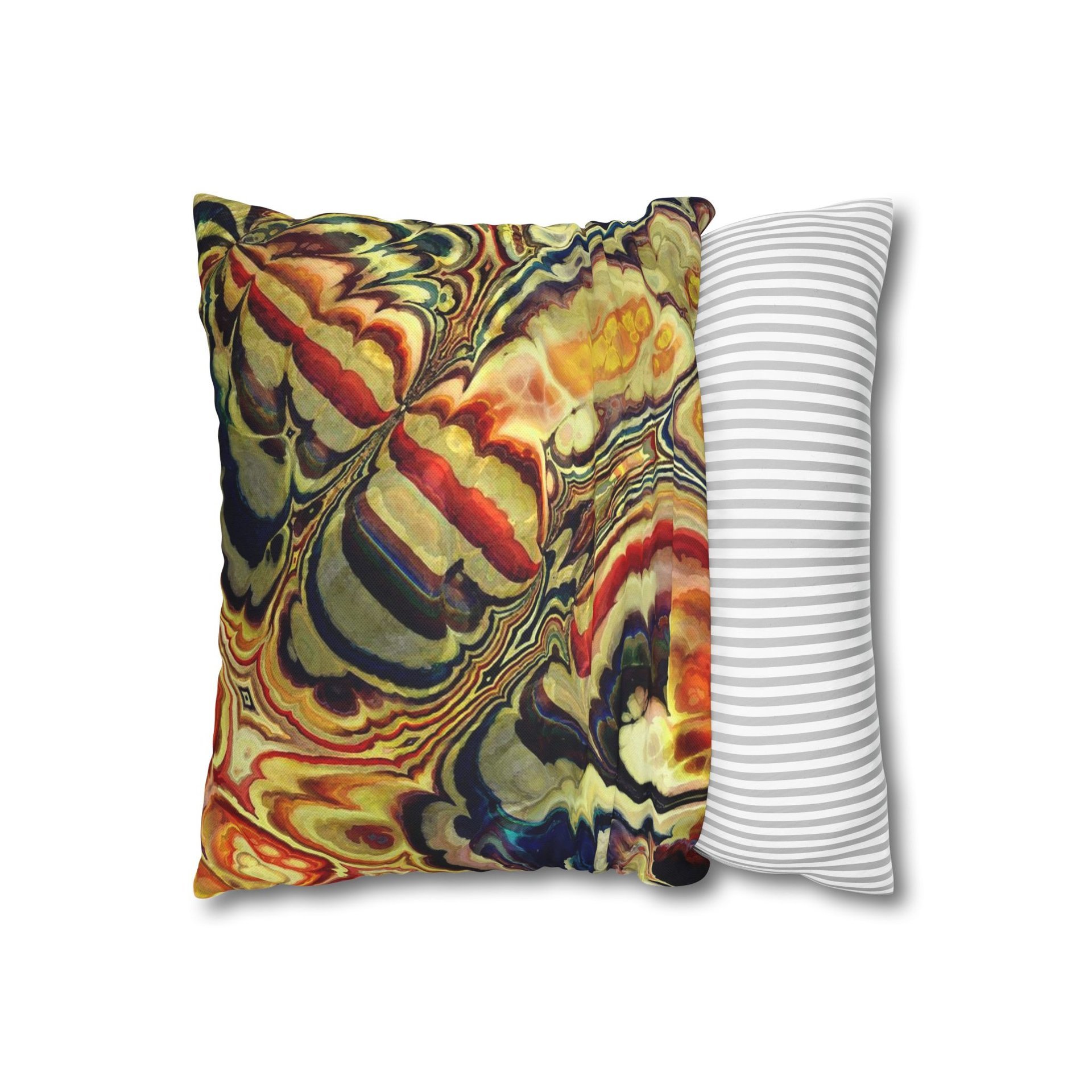Baroque Style Abstract Art Pillow Cover