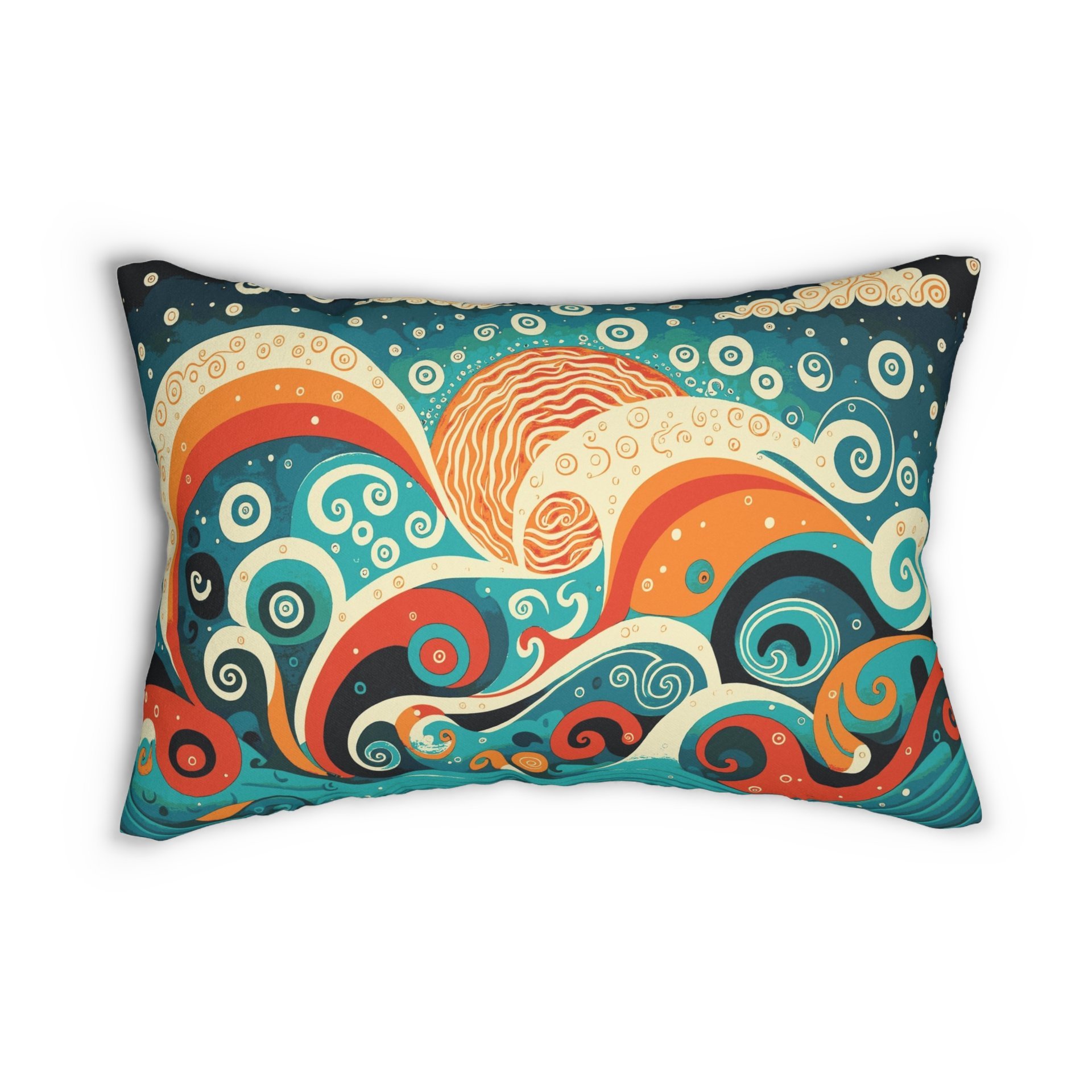 Nautical Folk Art Lumbar Pillow