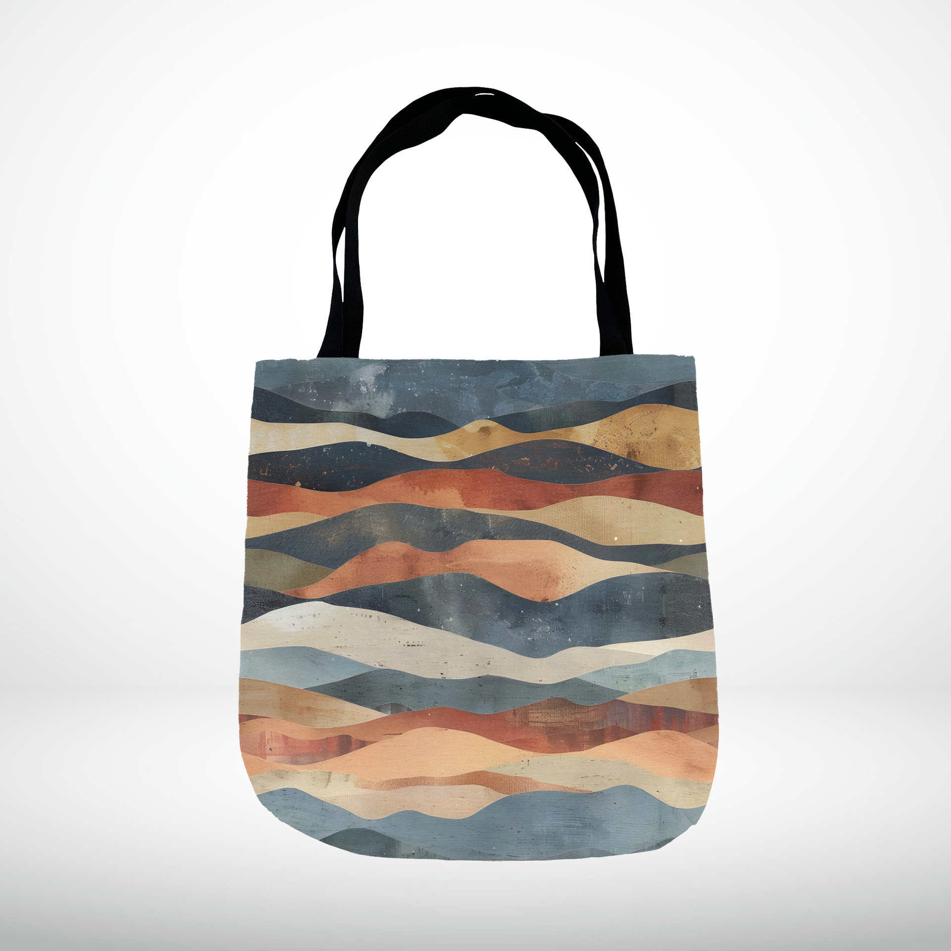 Hilly Landscape Woven Tapestry Bag