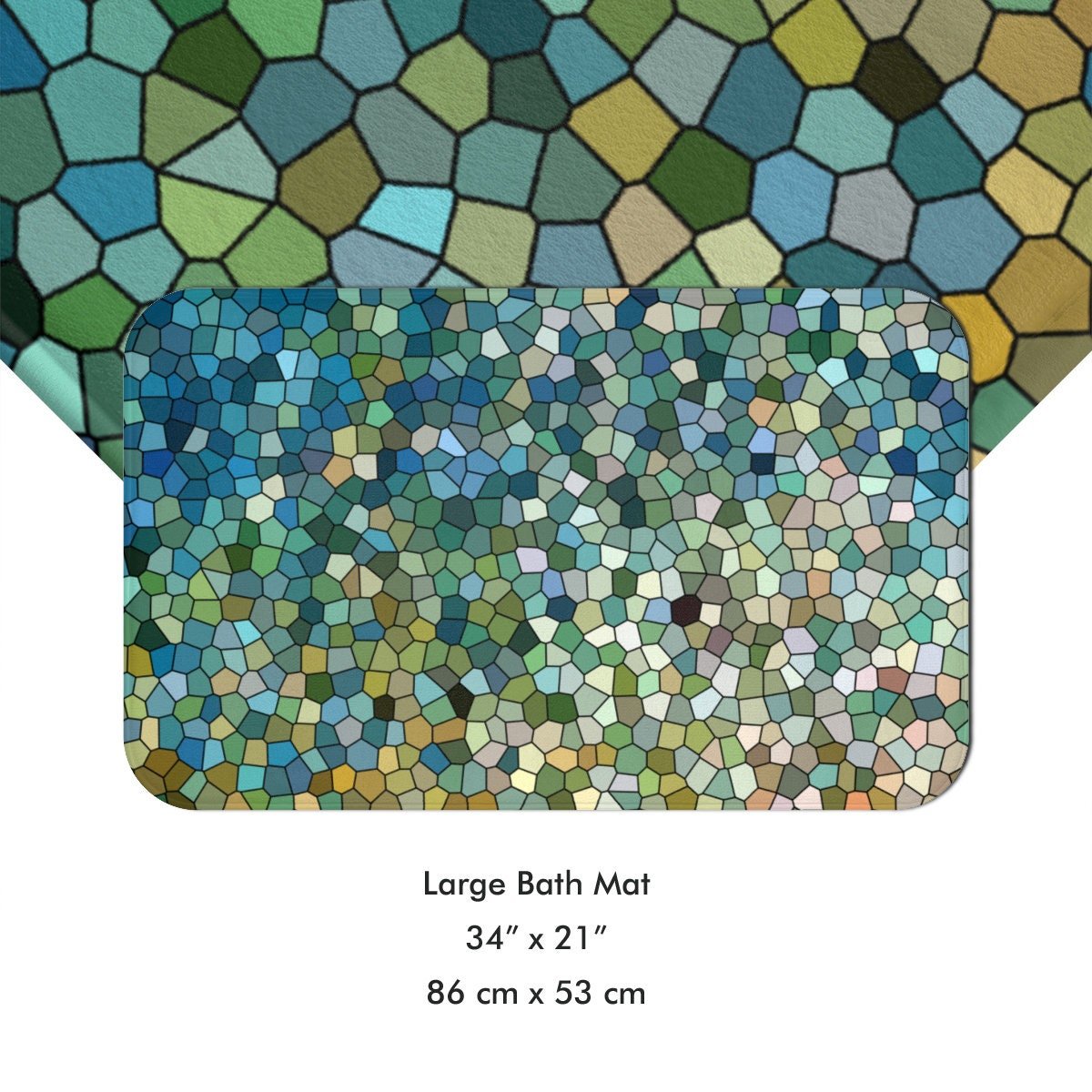 Aqua Mosaic Shower Curtain