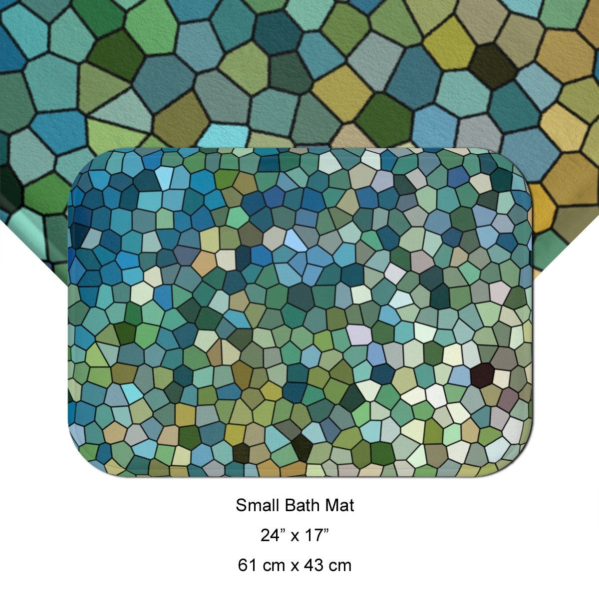 Aqua Mosaic Shower Curtain