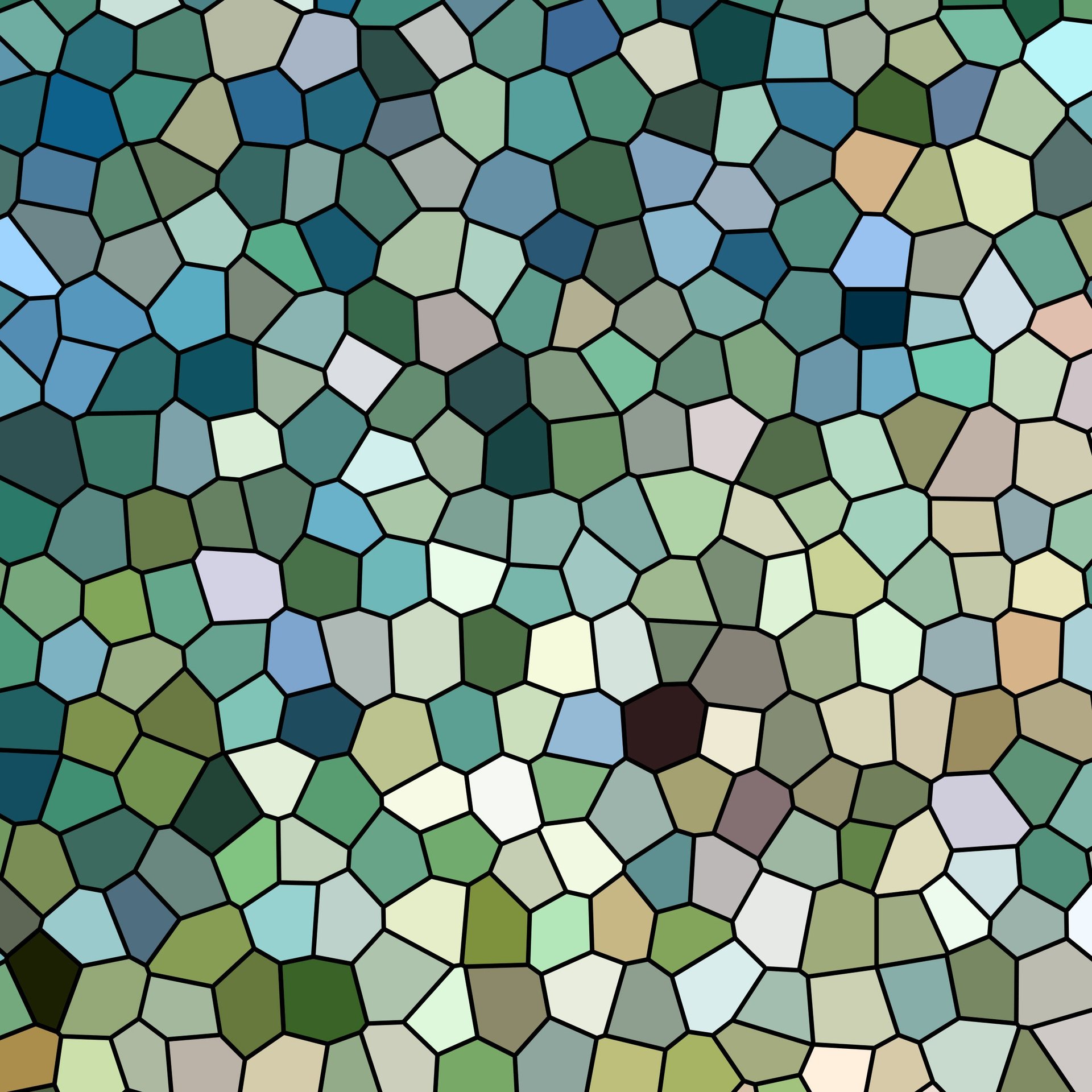 Aqua Mosaic Shower Curtain