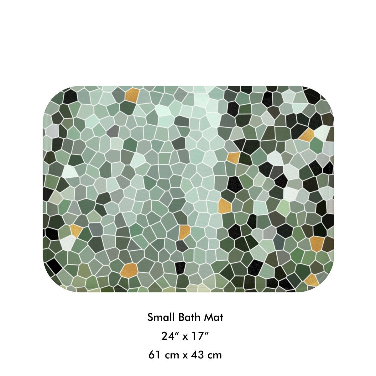 Green Trees Mosaic bath mat