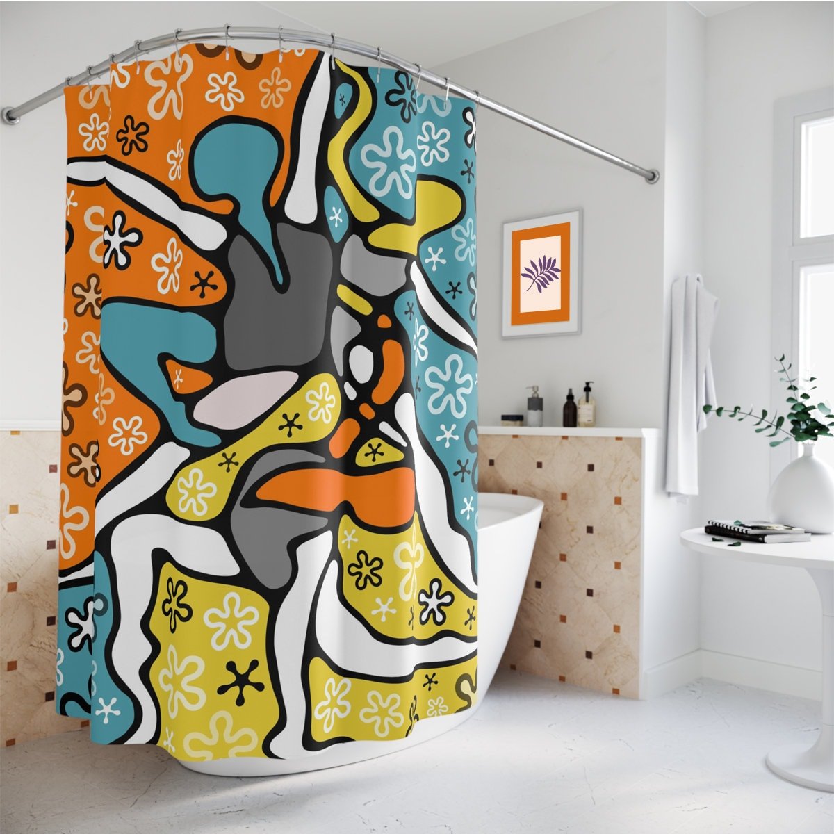 Funky Mid-Century Dancers Shower Curtain
