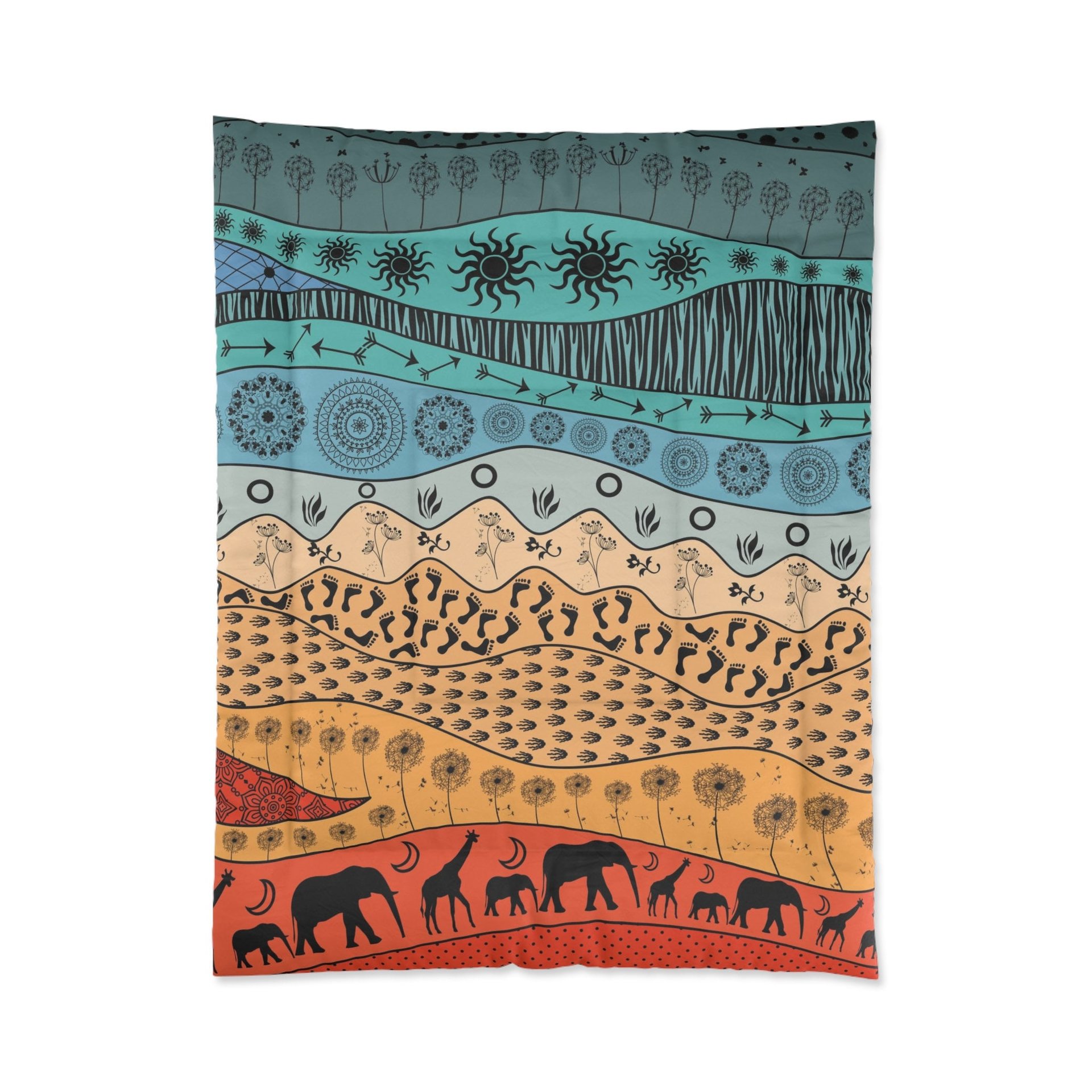 Colorful African Art twin Comforter