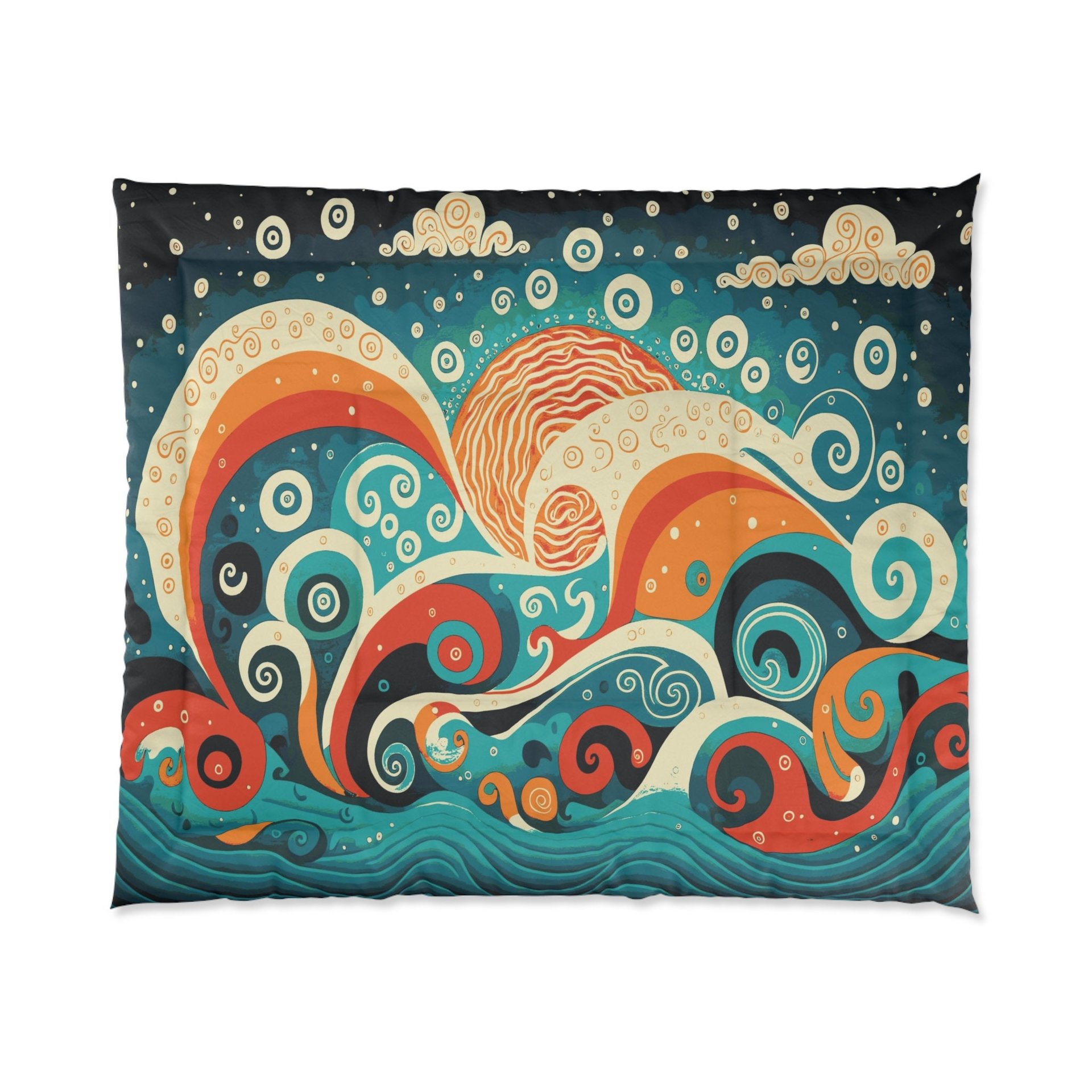 Nautical Folk Art King comforter