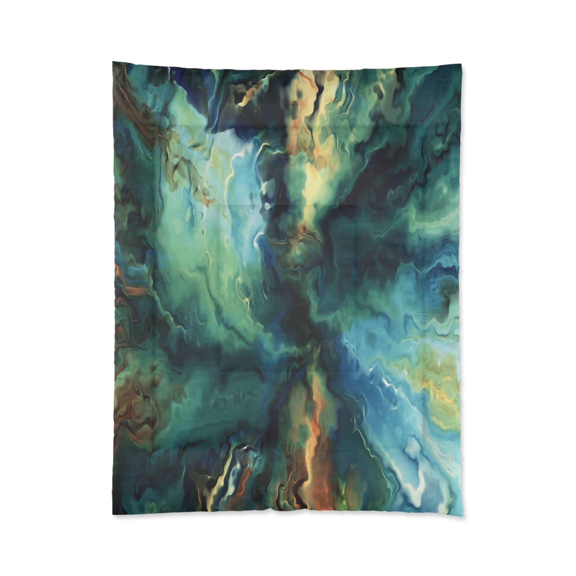 Blue Abstract Art twin comforter