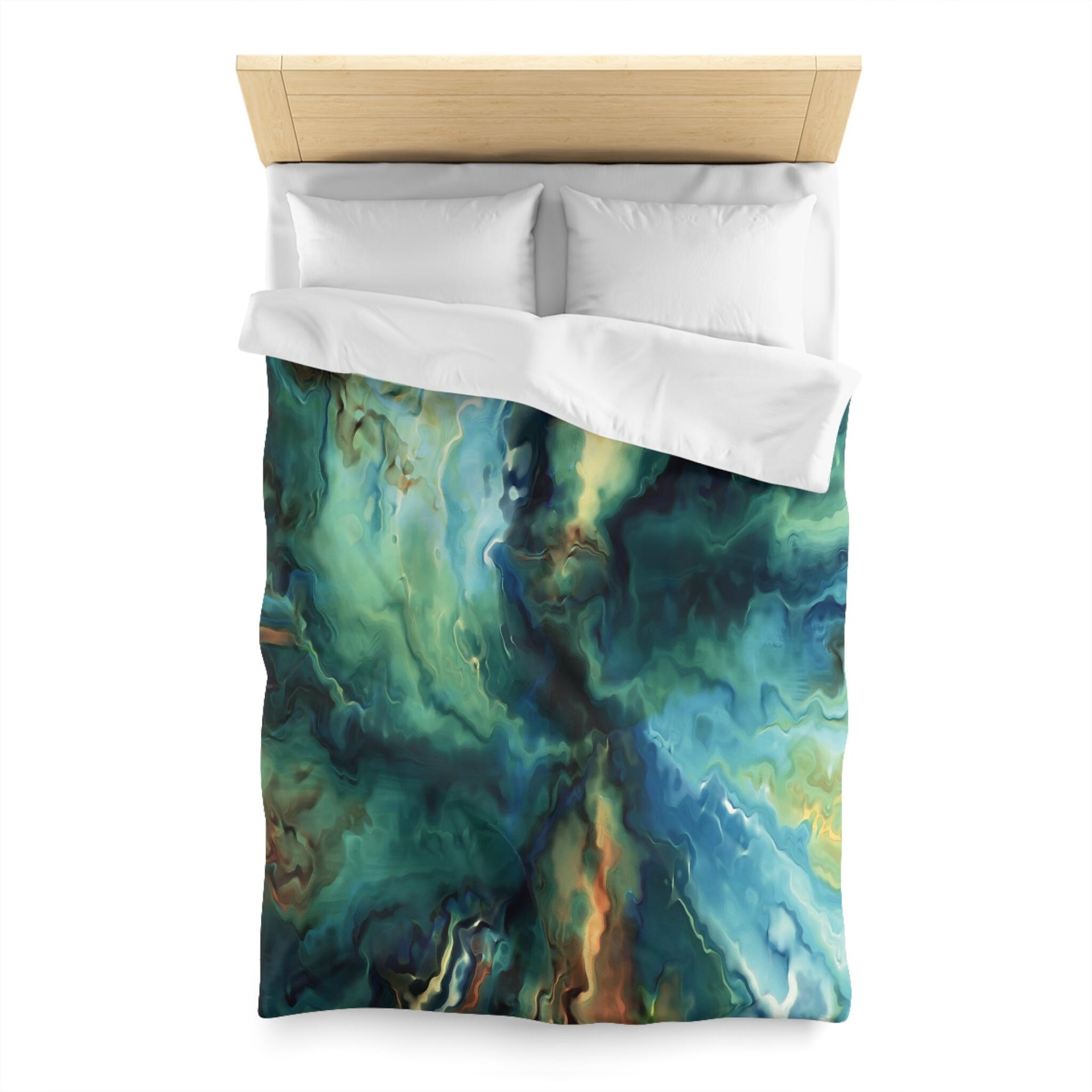 Blue Abstract Art twin duvet cover