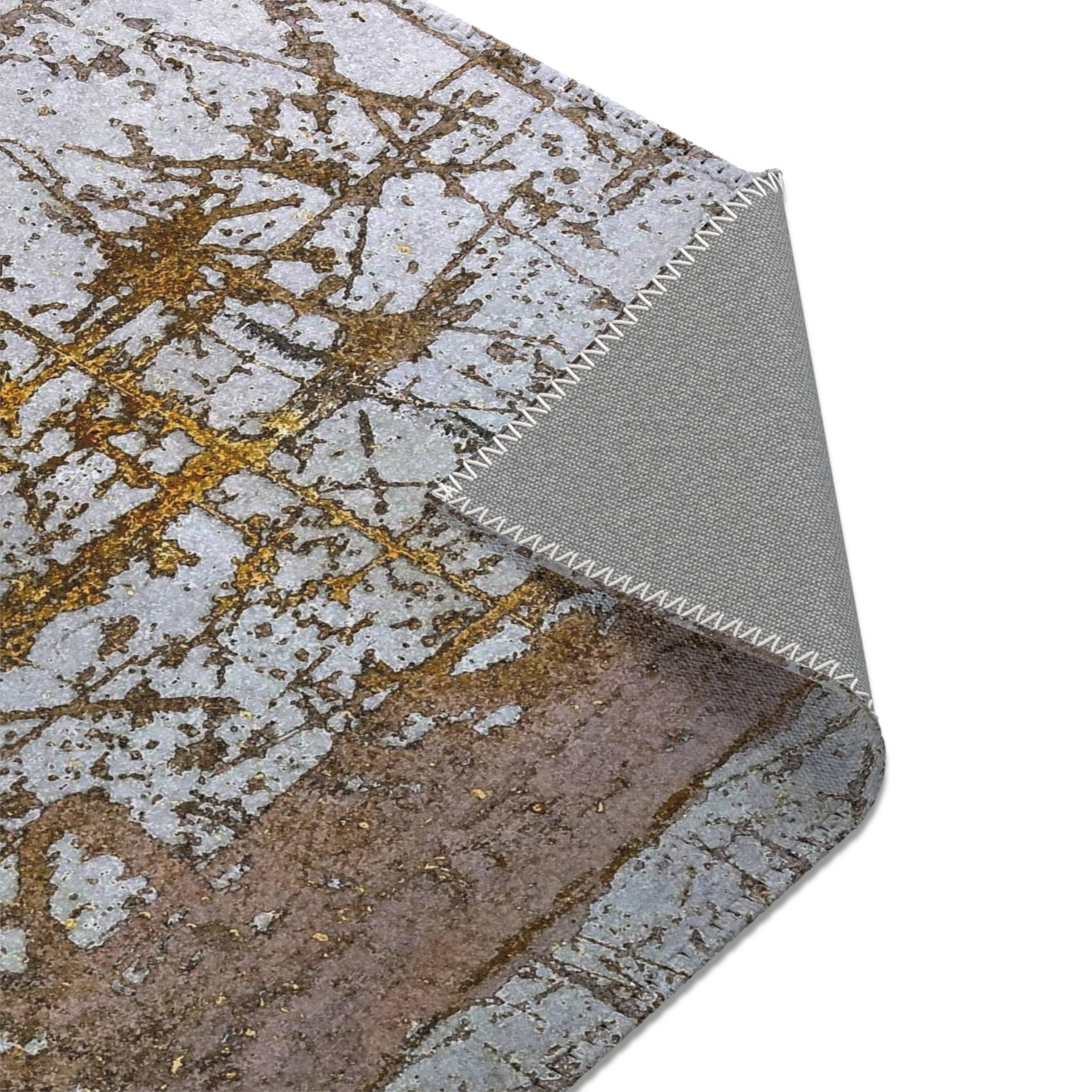 Industrial Modern Area Rug Back