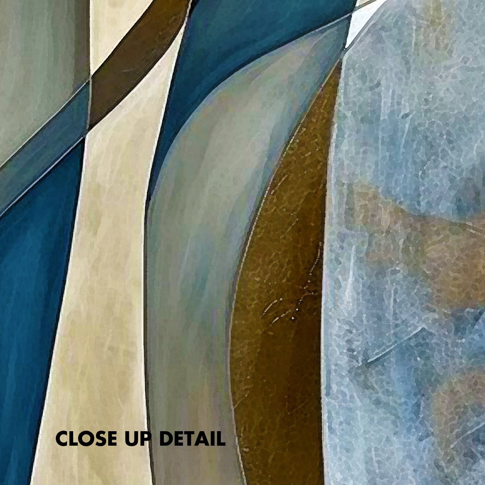 Modern Art Family Shower Curtain closeup detail