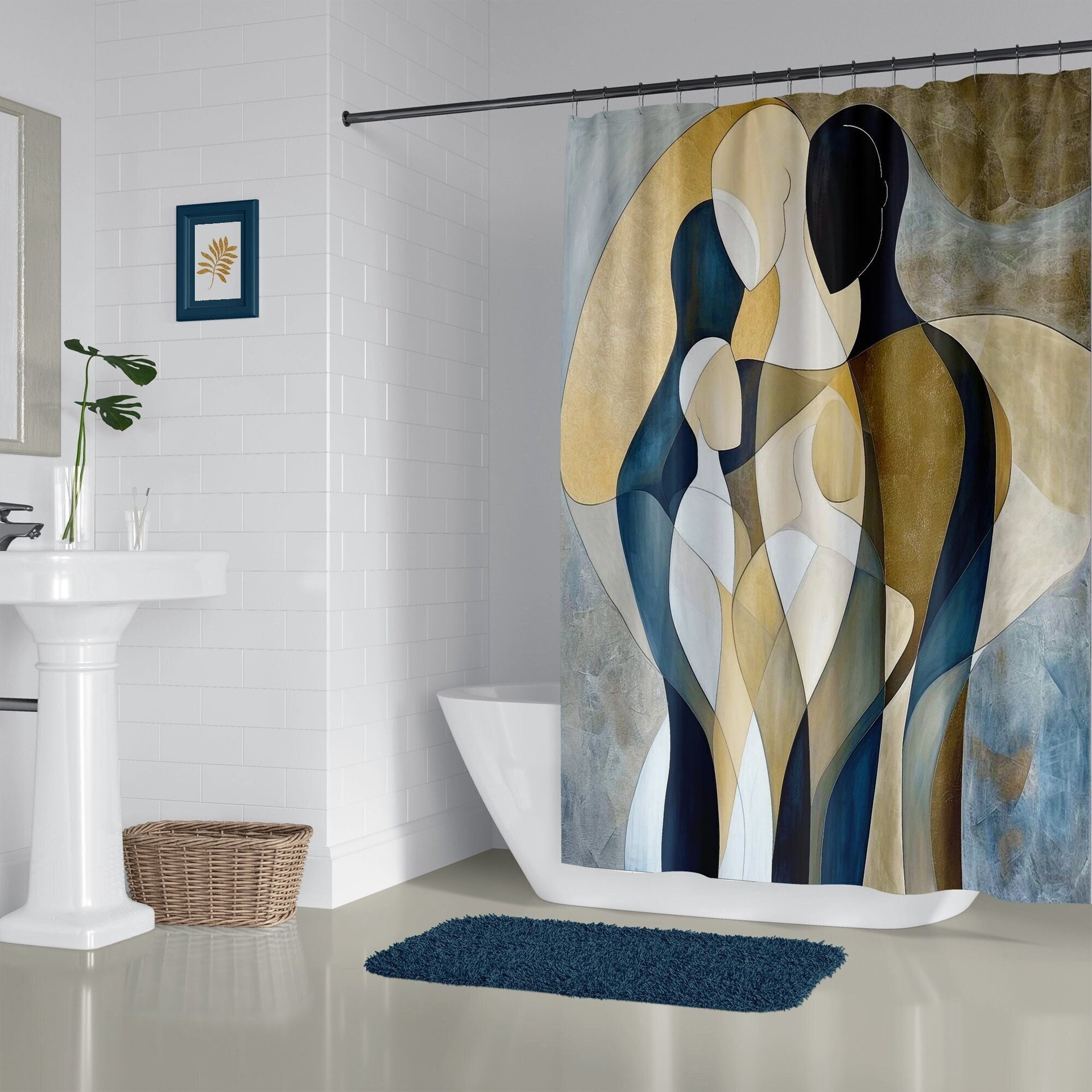 Modern Art Family Shower Curtain