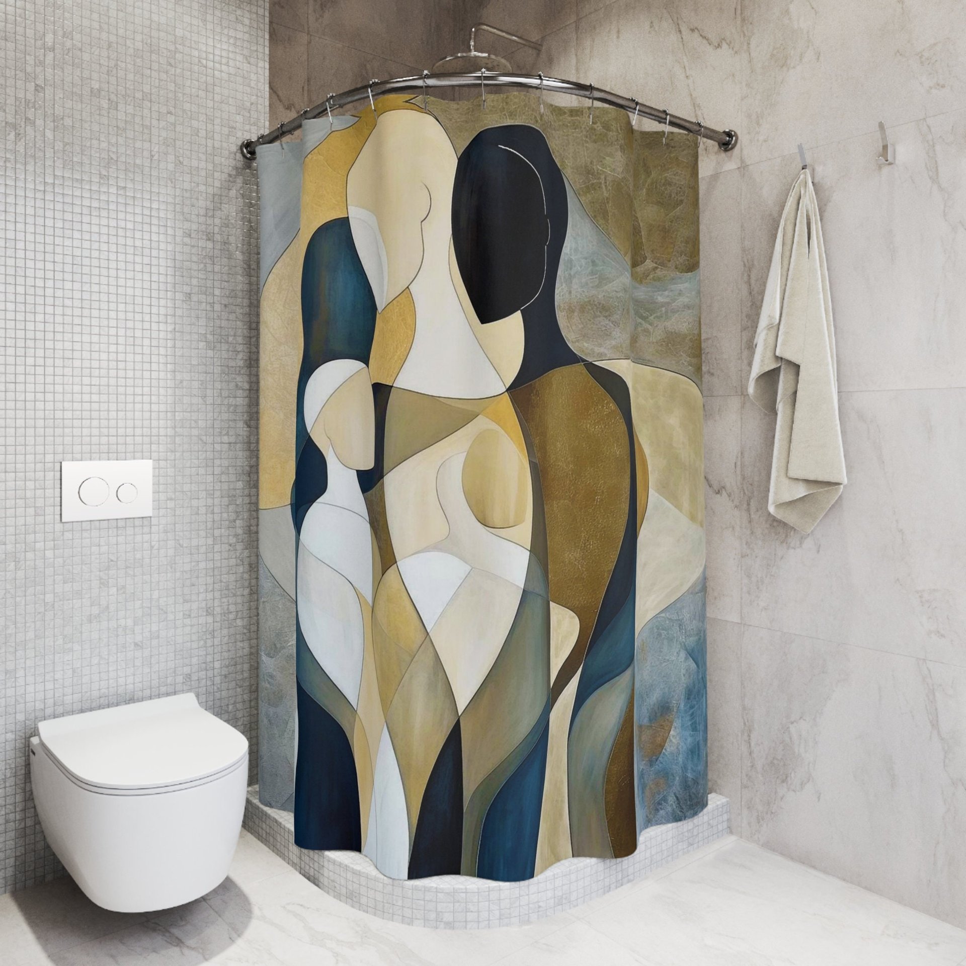 Modern Art Family Shower Curtain