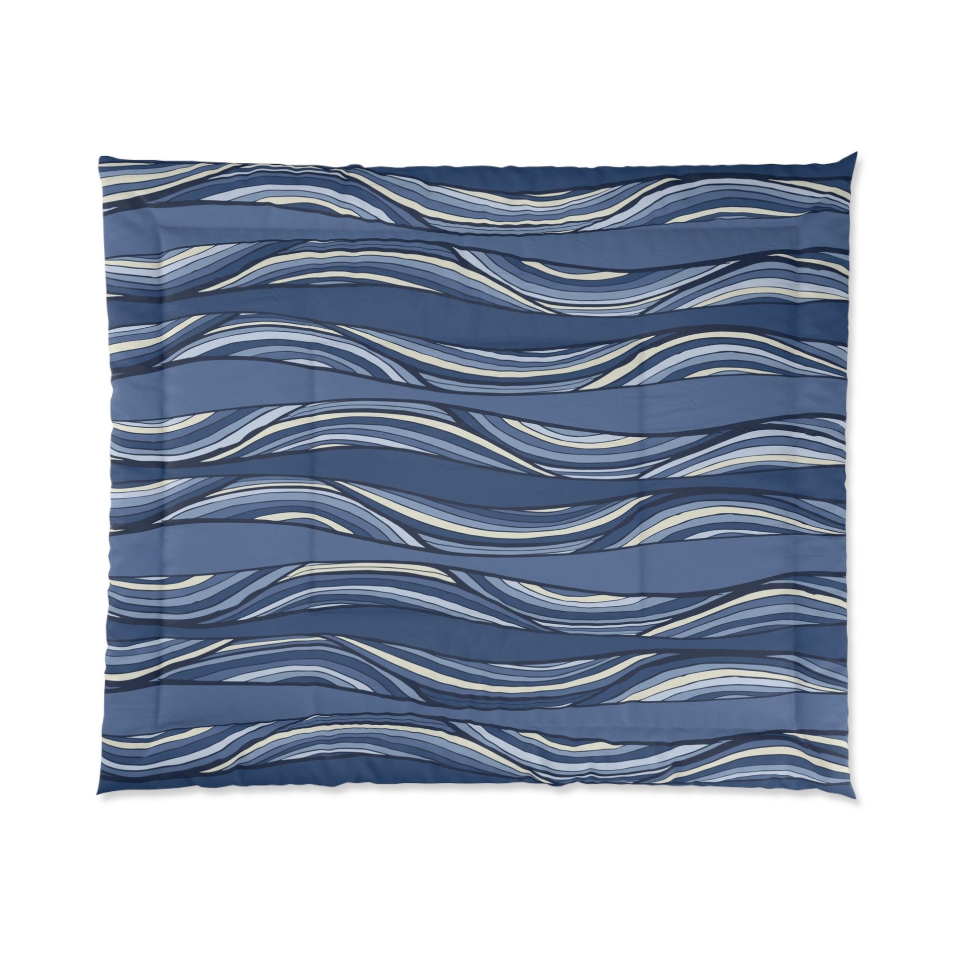 blue waves king comforter