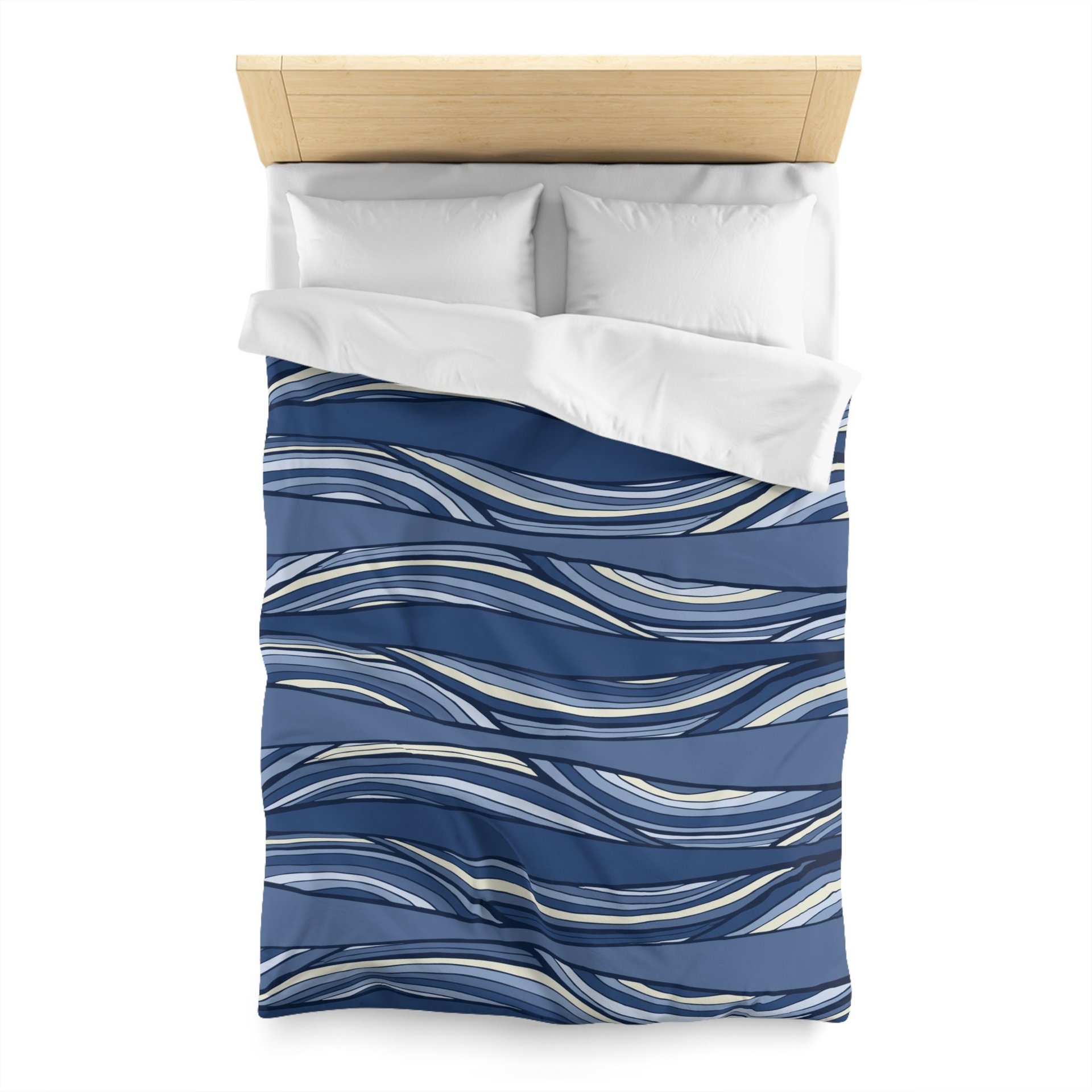 blue waves twin duvet cover