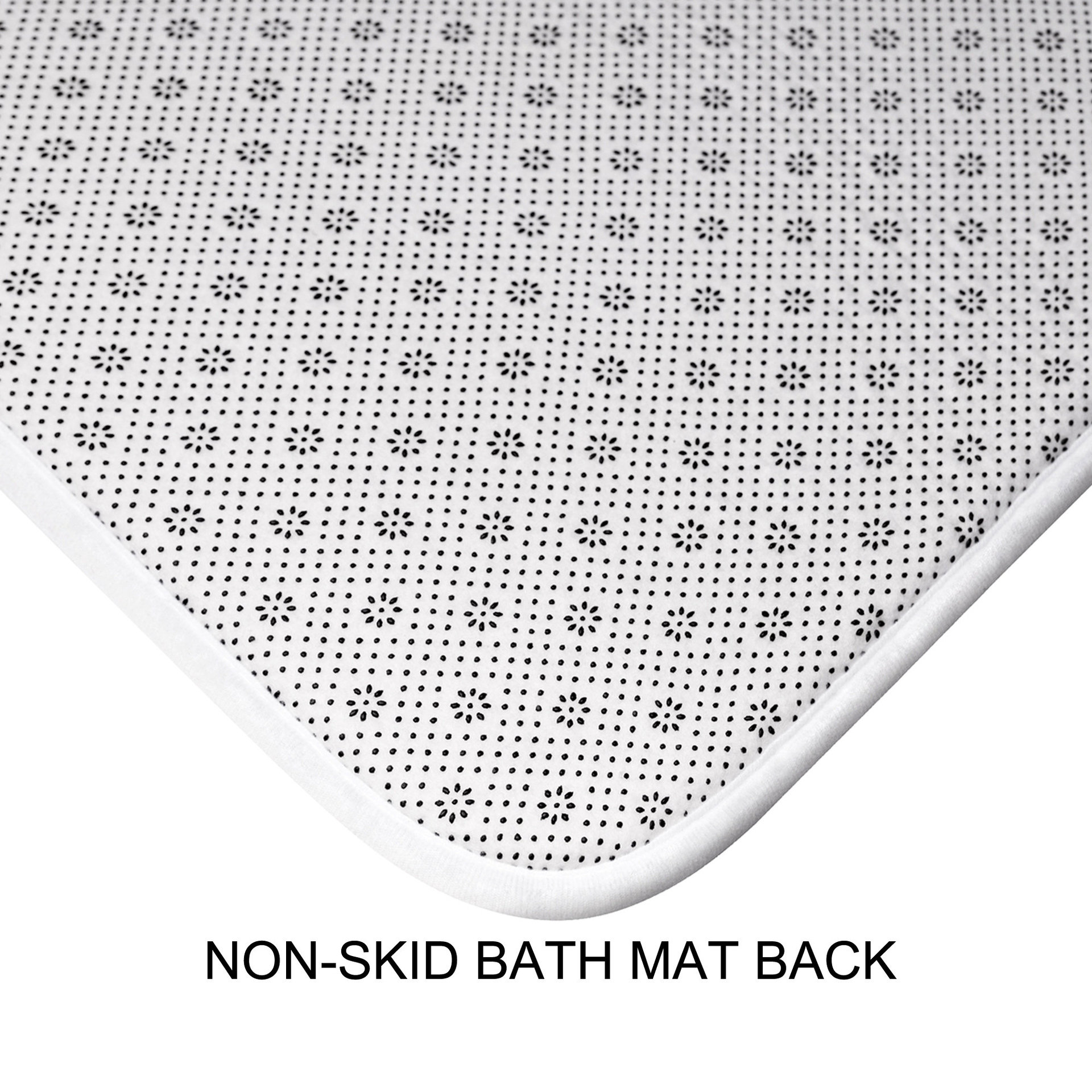 non-slip bath mat back