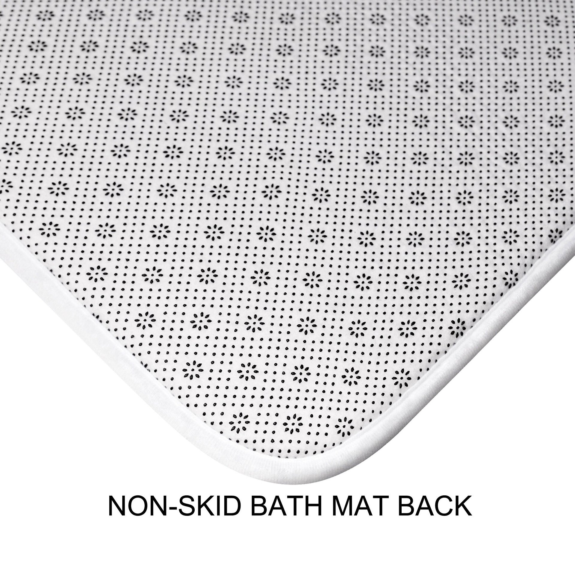 non-skid bath mat back