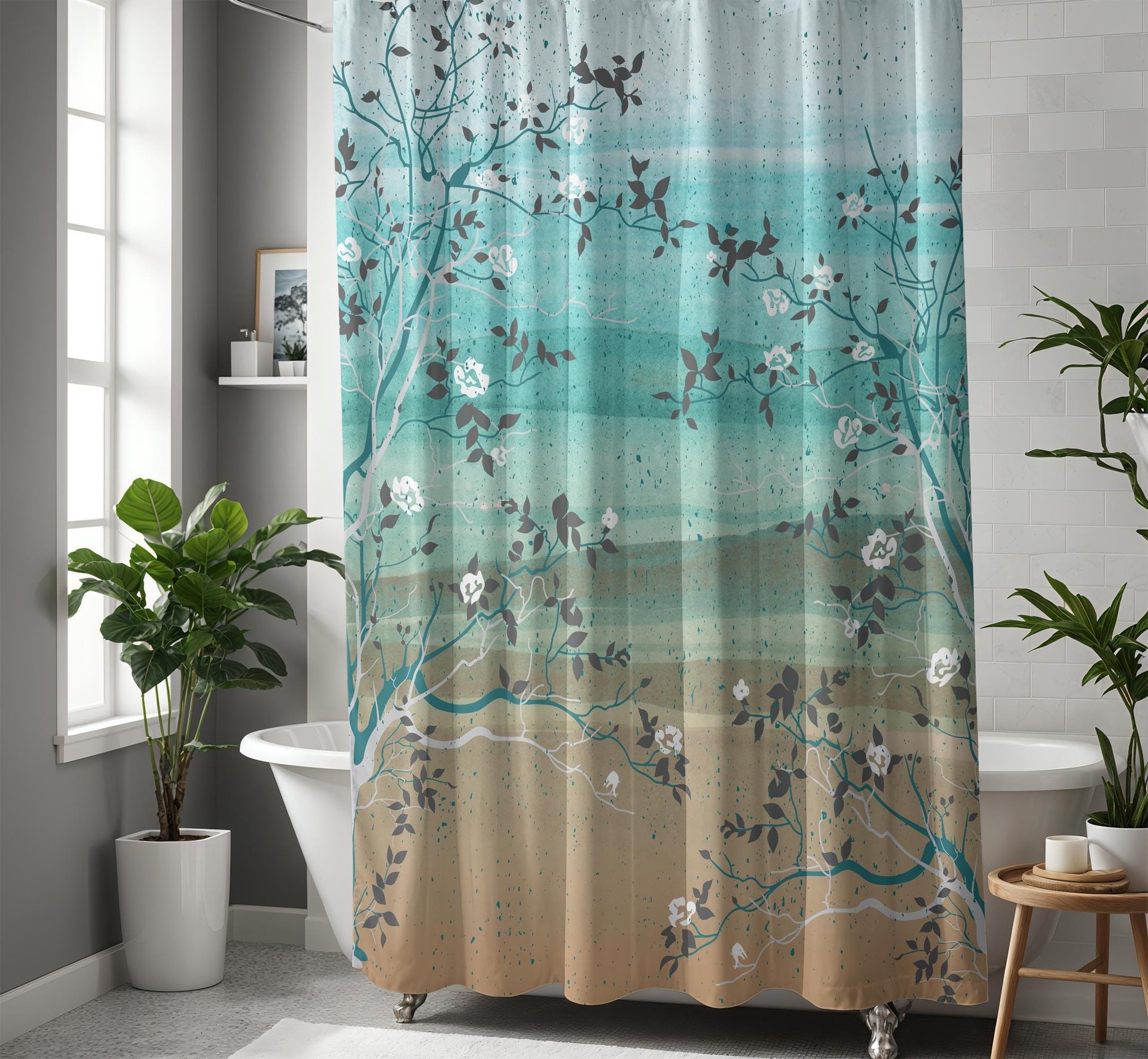 Tropical Beach Shower Curtain