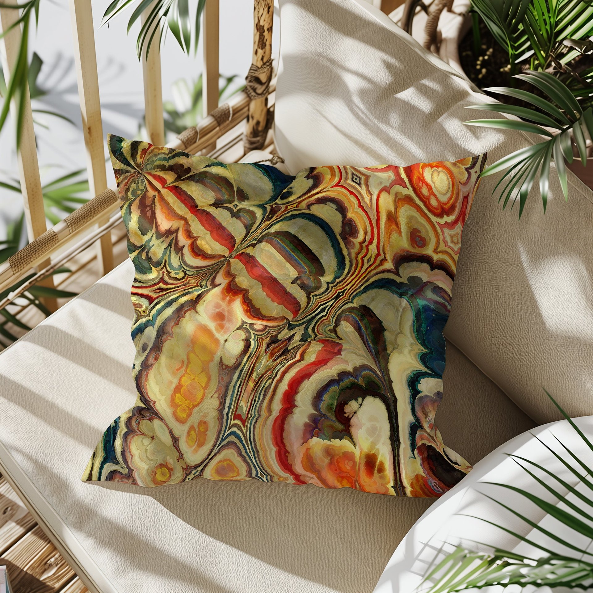 Baroque Style Abstract Art Cushion