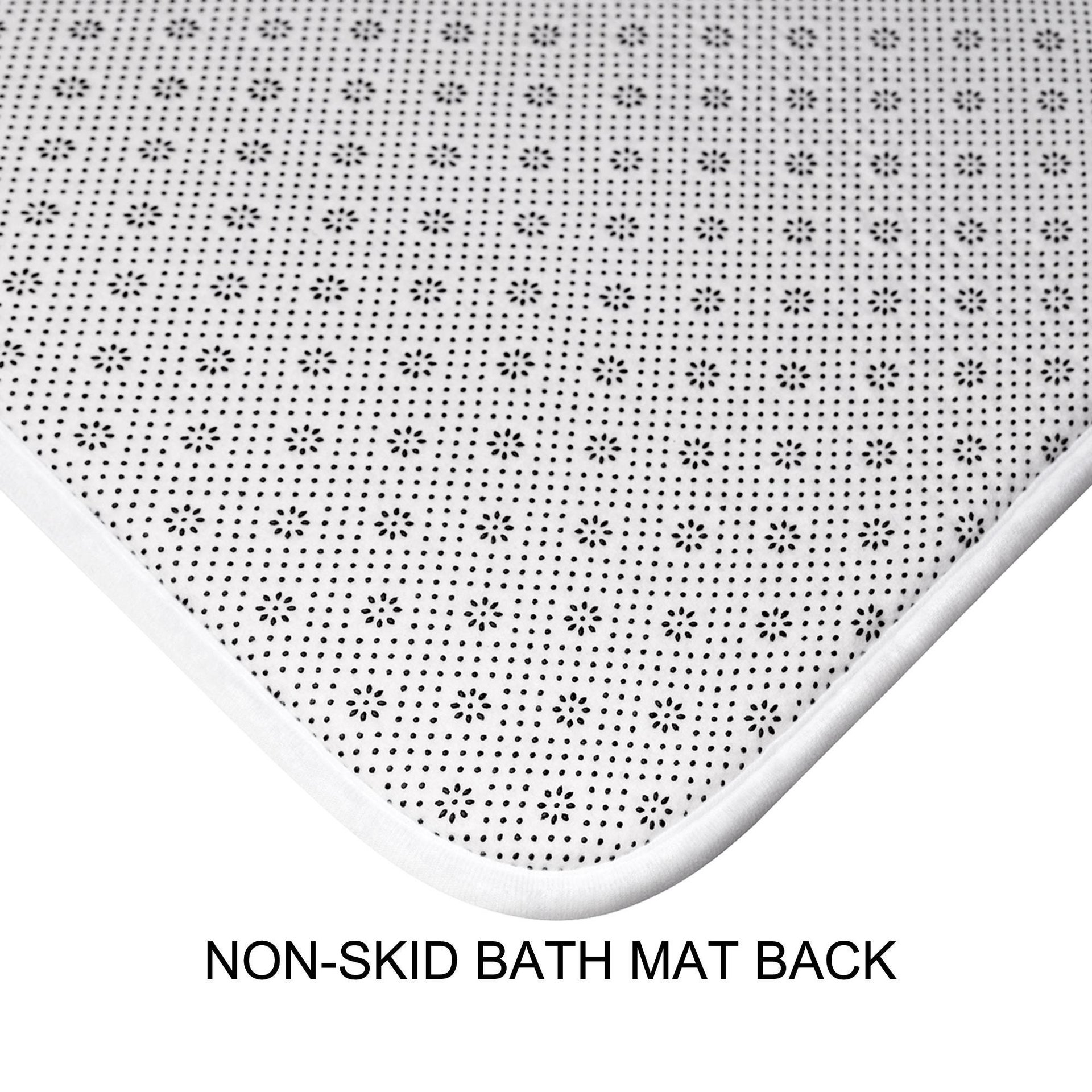 non-skid bath mat back