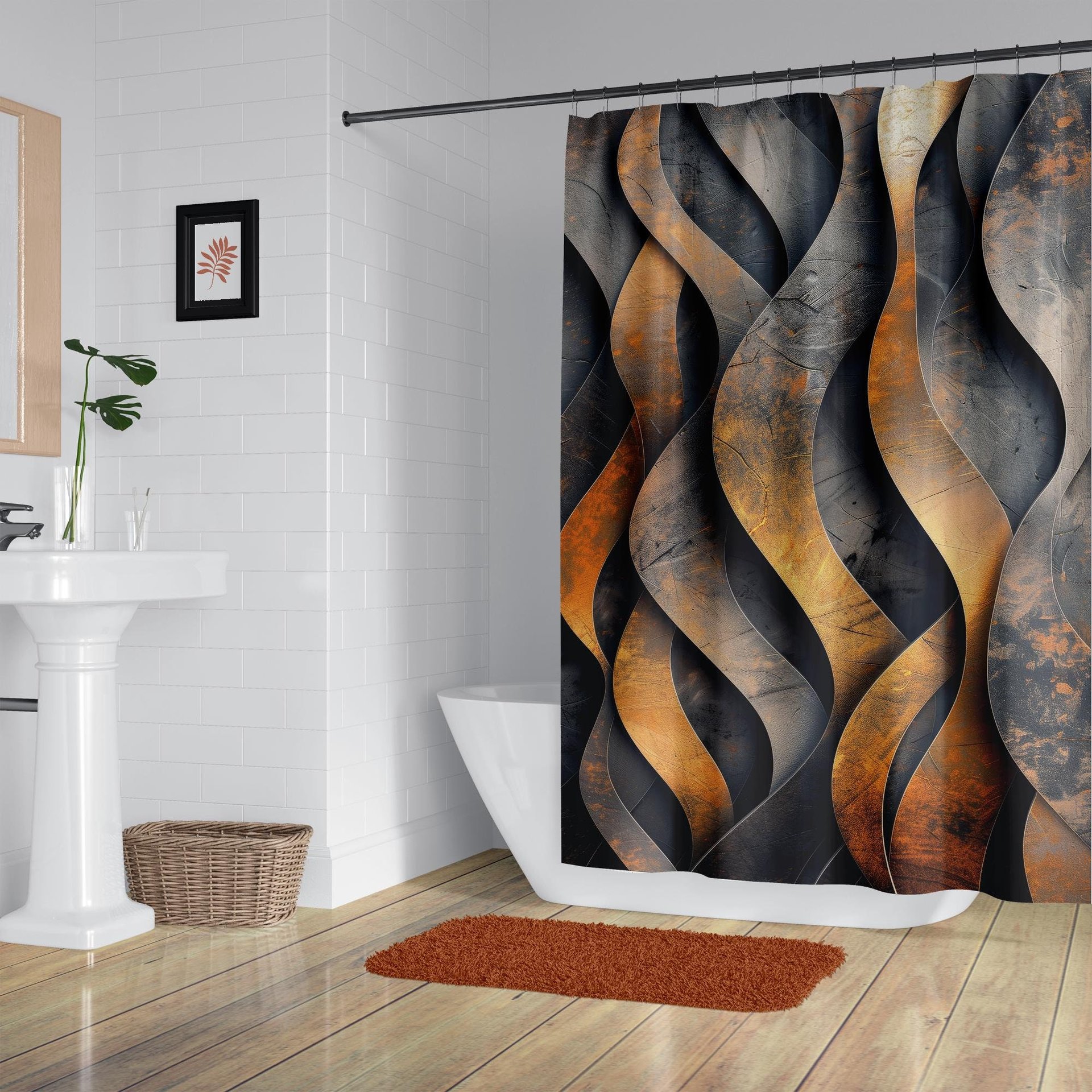 3D Industrial Shower Curtain