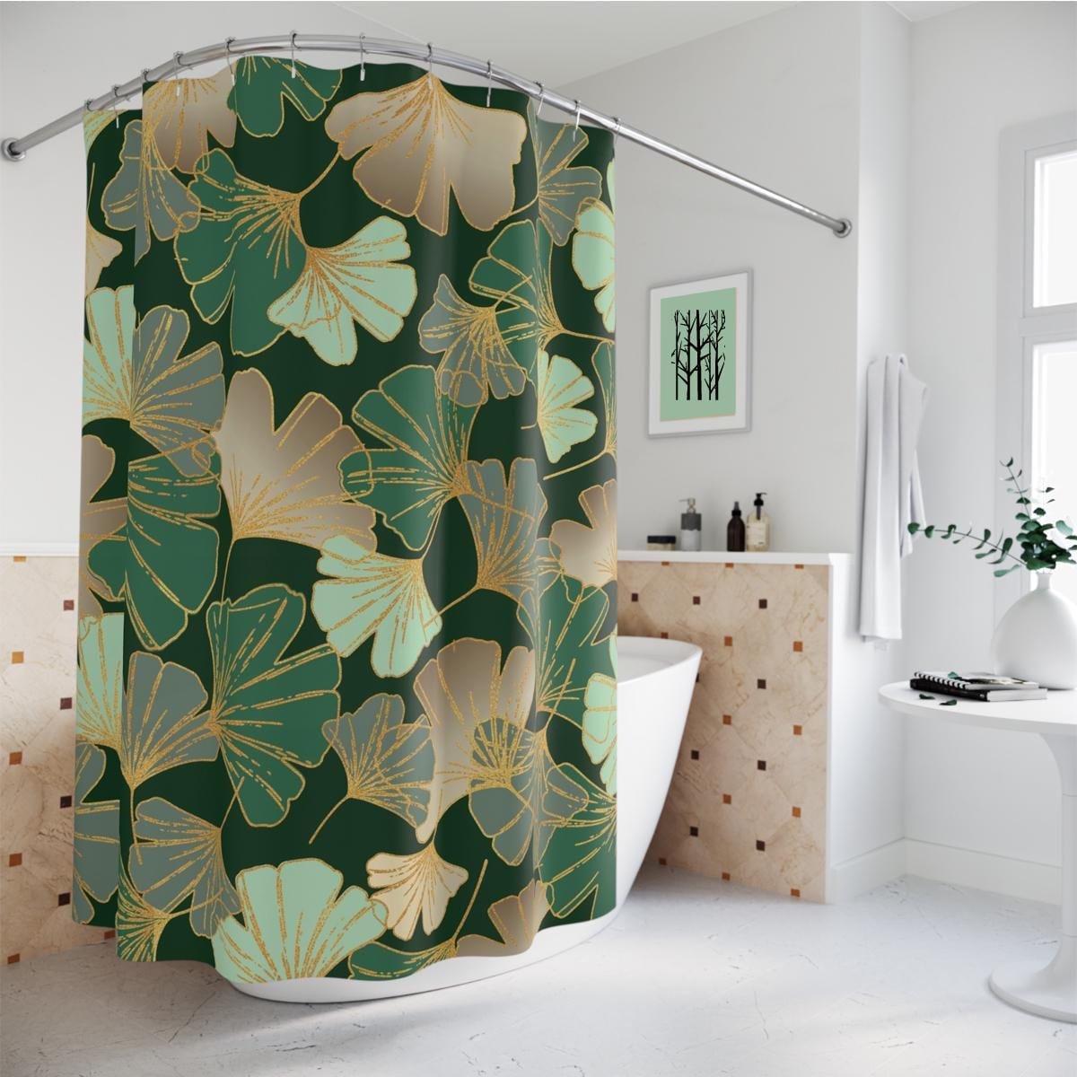 Ginkgo Leaf Shower Curtain