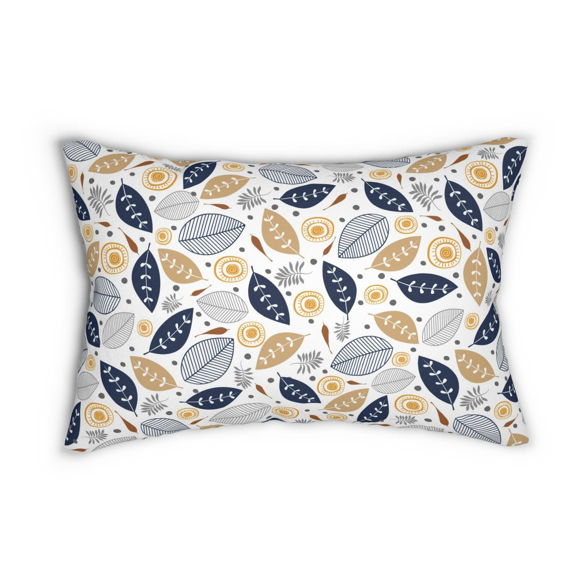 Leaf Design Reversible Lumbar Pillow