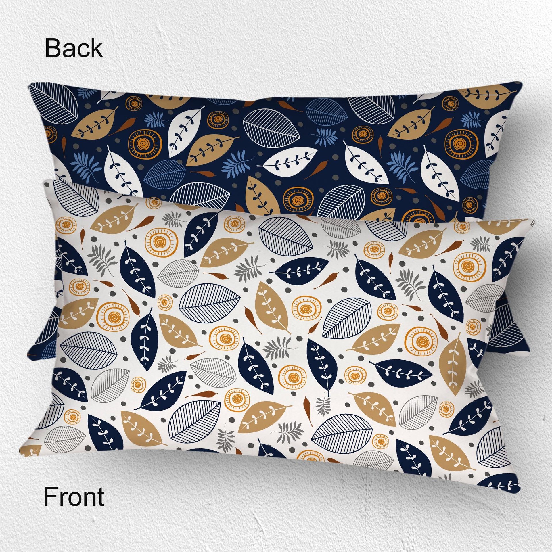 Leaf Design Reversible Lumbar Pillow