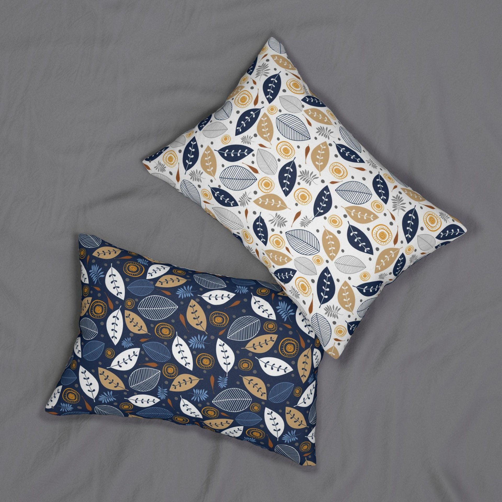 Leaf Design Reversible Lumbar Pillow