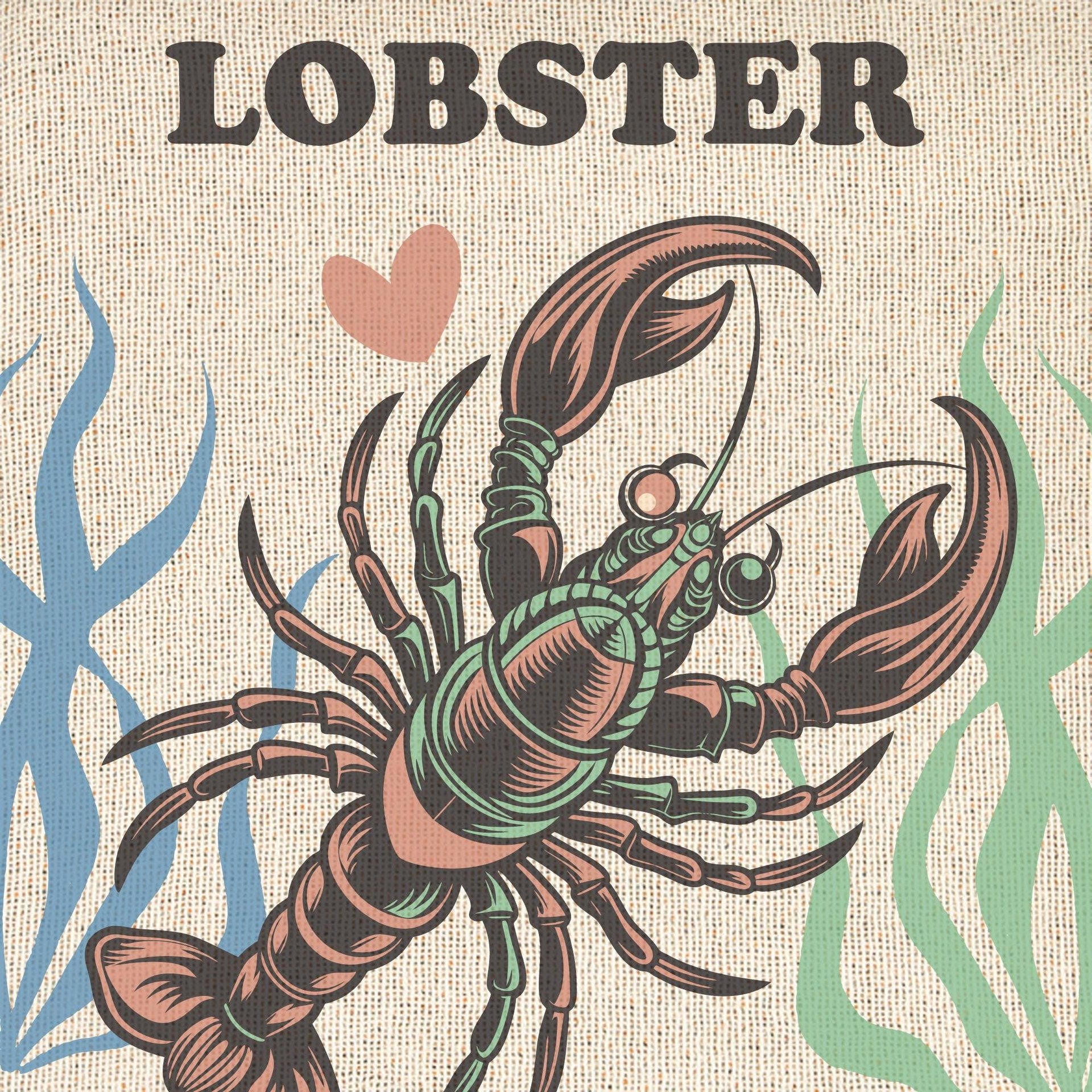 Personalized Woven Blanket – “I Found My Lobster” close up detail