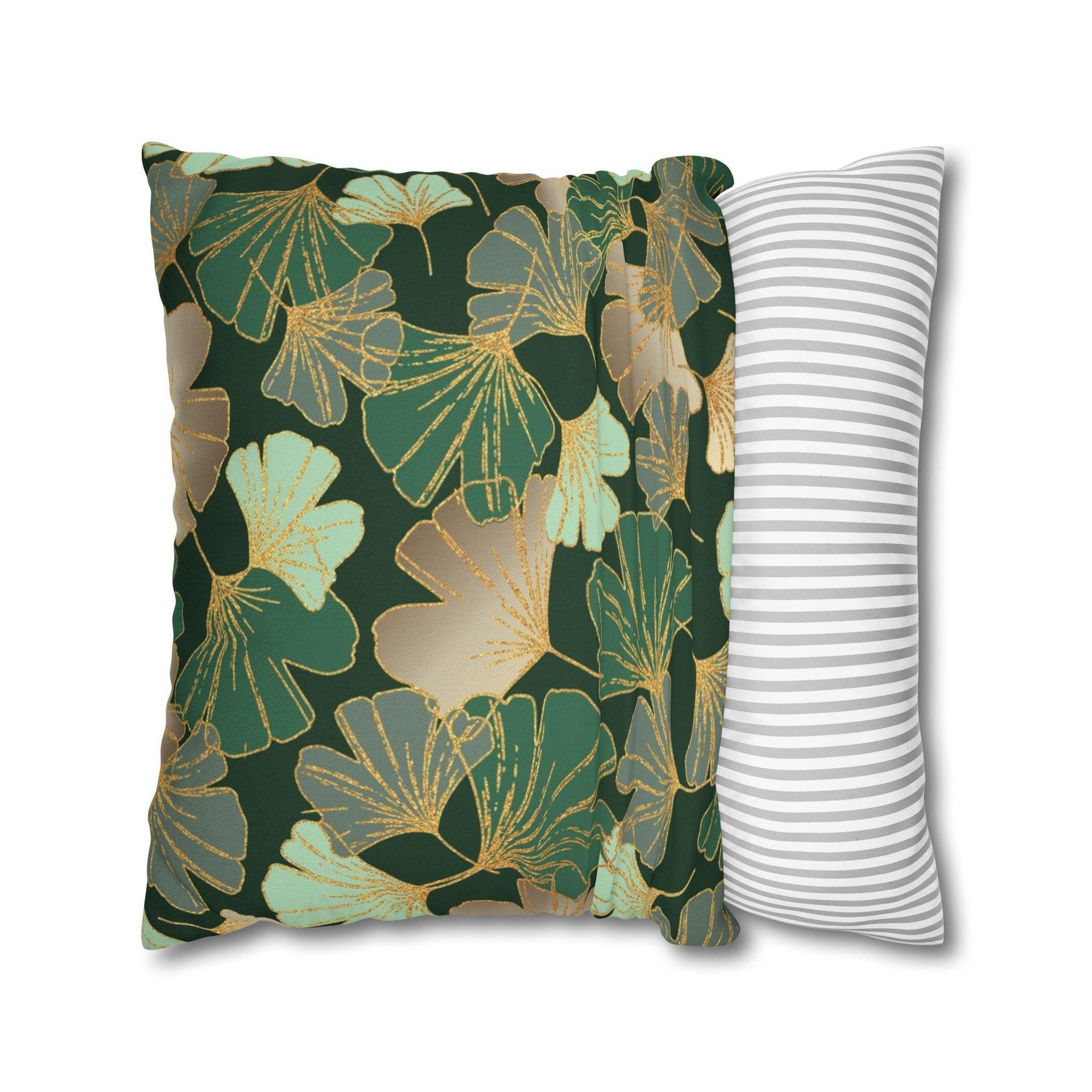 Asian Ginkgo Leaves Pillow Cover