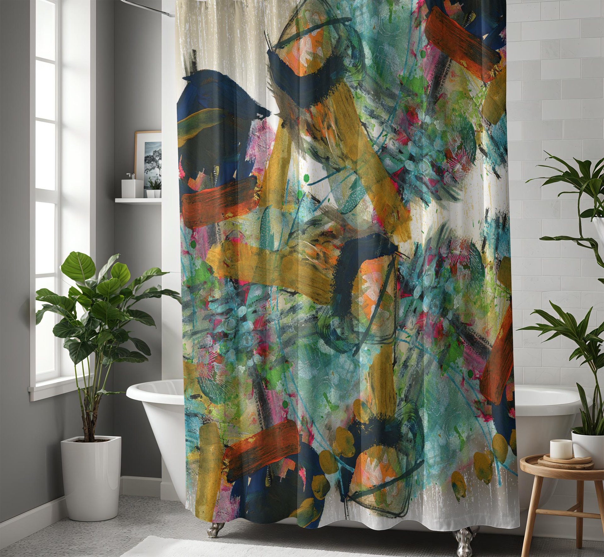 Urban Modern Art Shower Curtain