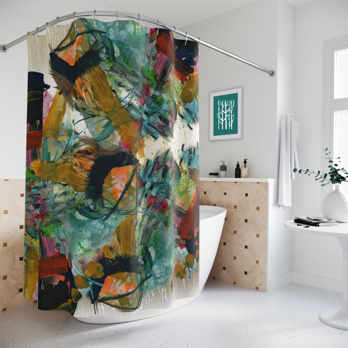 Urban Modern Art Shower Curtain