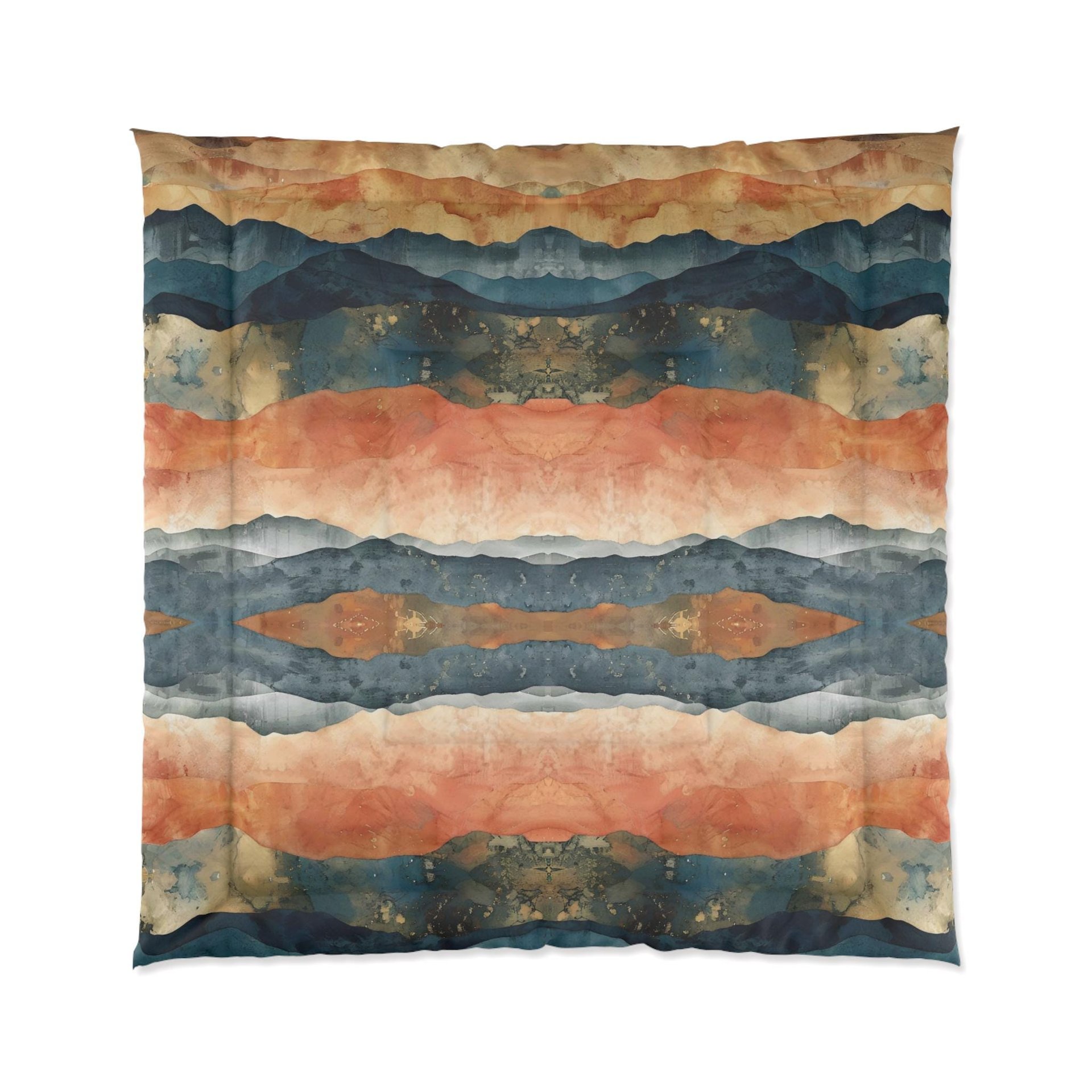 Abstract Stripes Boho queen comforter