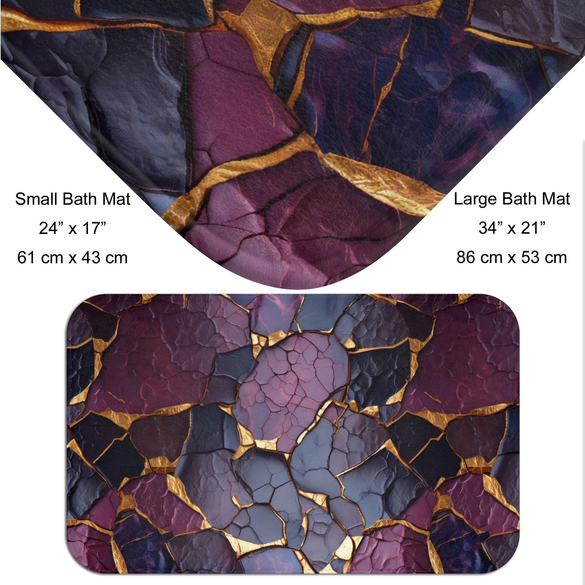 Purple bathmat sizes