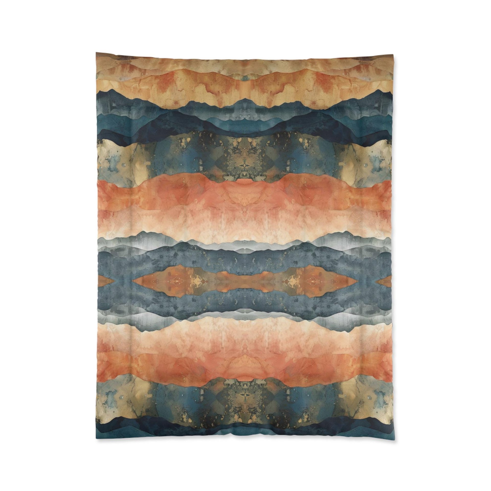 Abstract Stripes Boho twin comforter