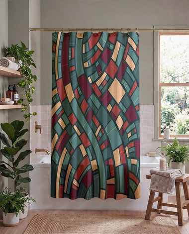 Mid-Century Modern Shower Curtain